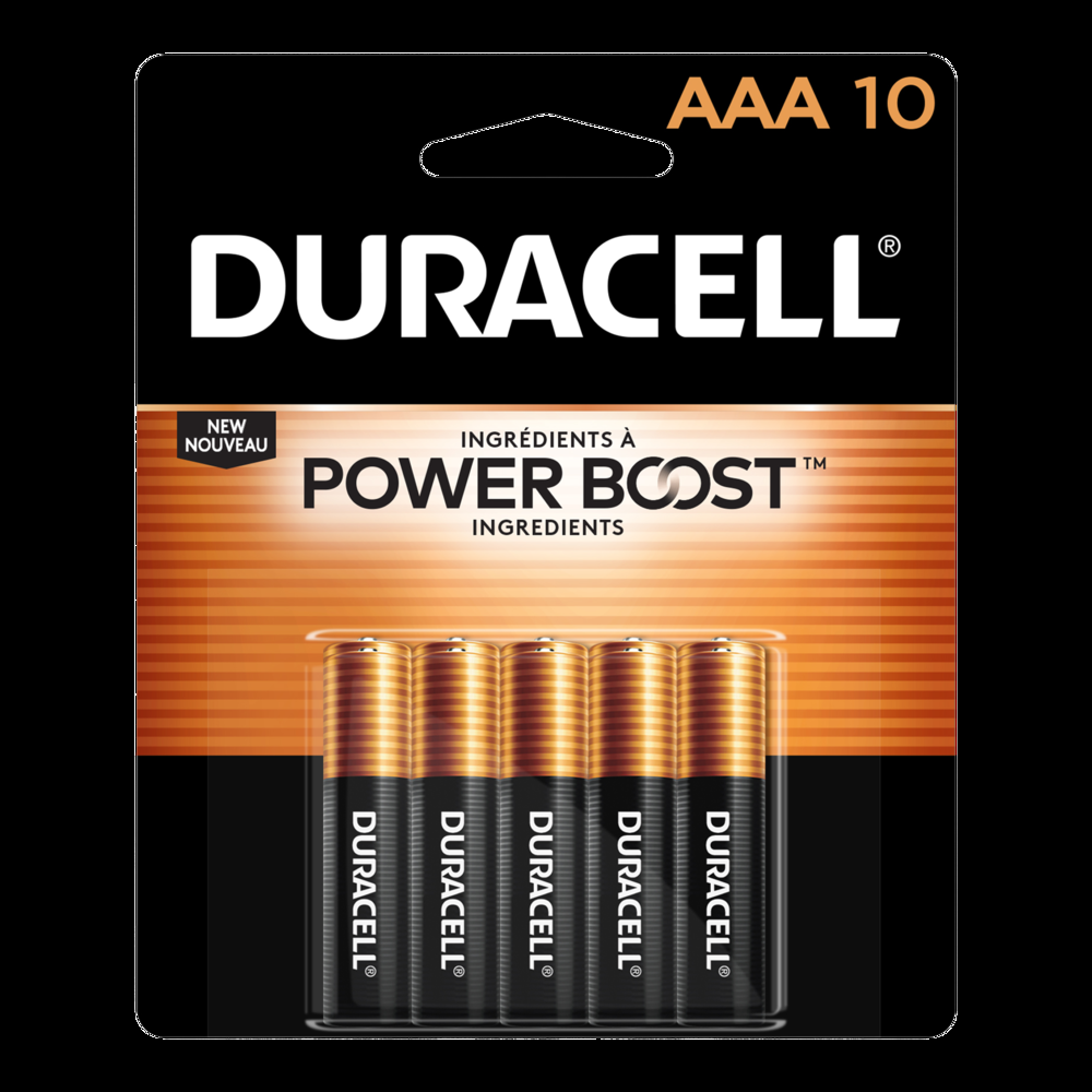 Duracell Coppertop AAA Batteries, Alkaline,10-pk