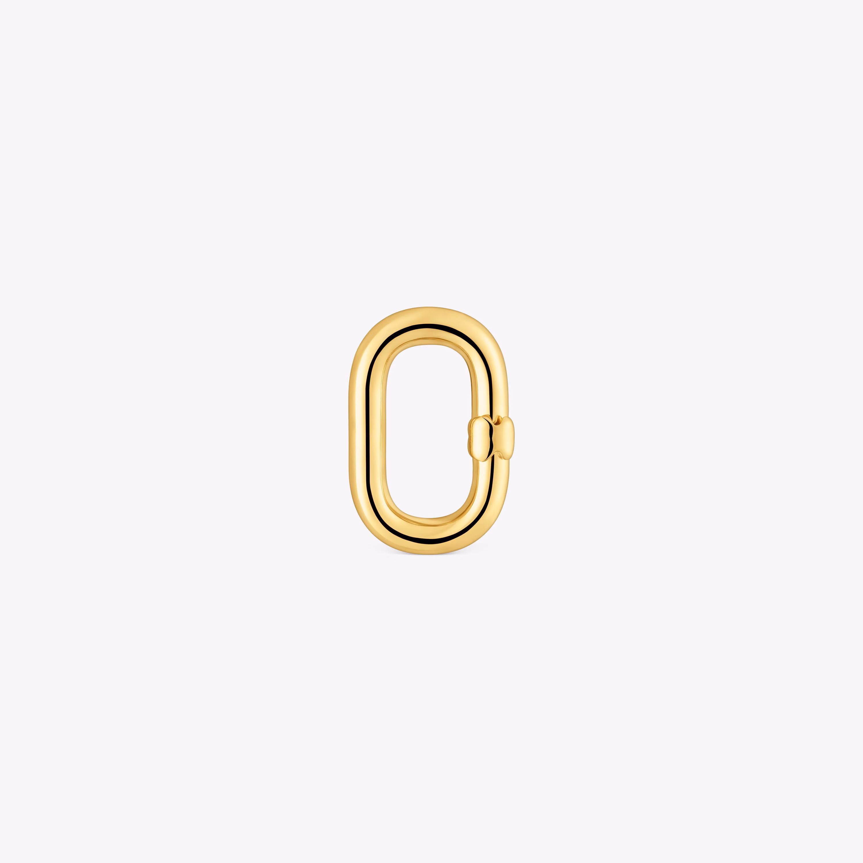 Anilla pequeña con baño de oro 18 kt sobre plata Hold Oval