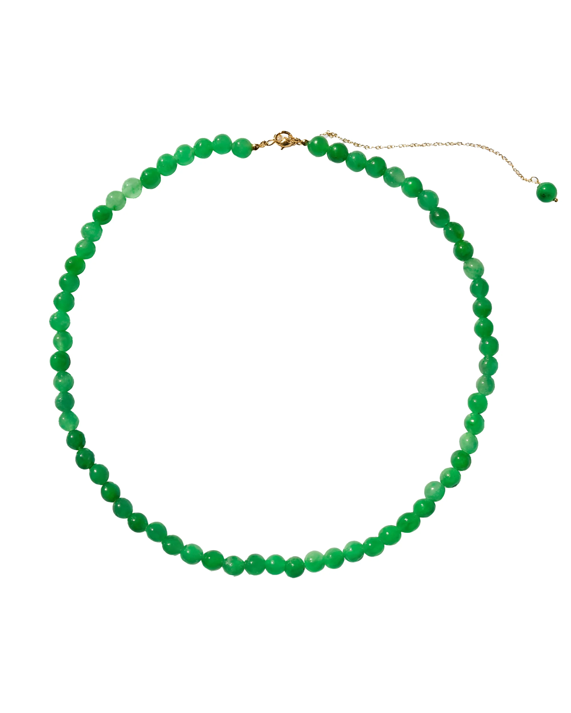 Lime — Green Jade Beaded Necklace