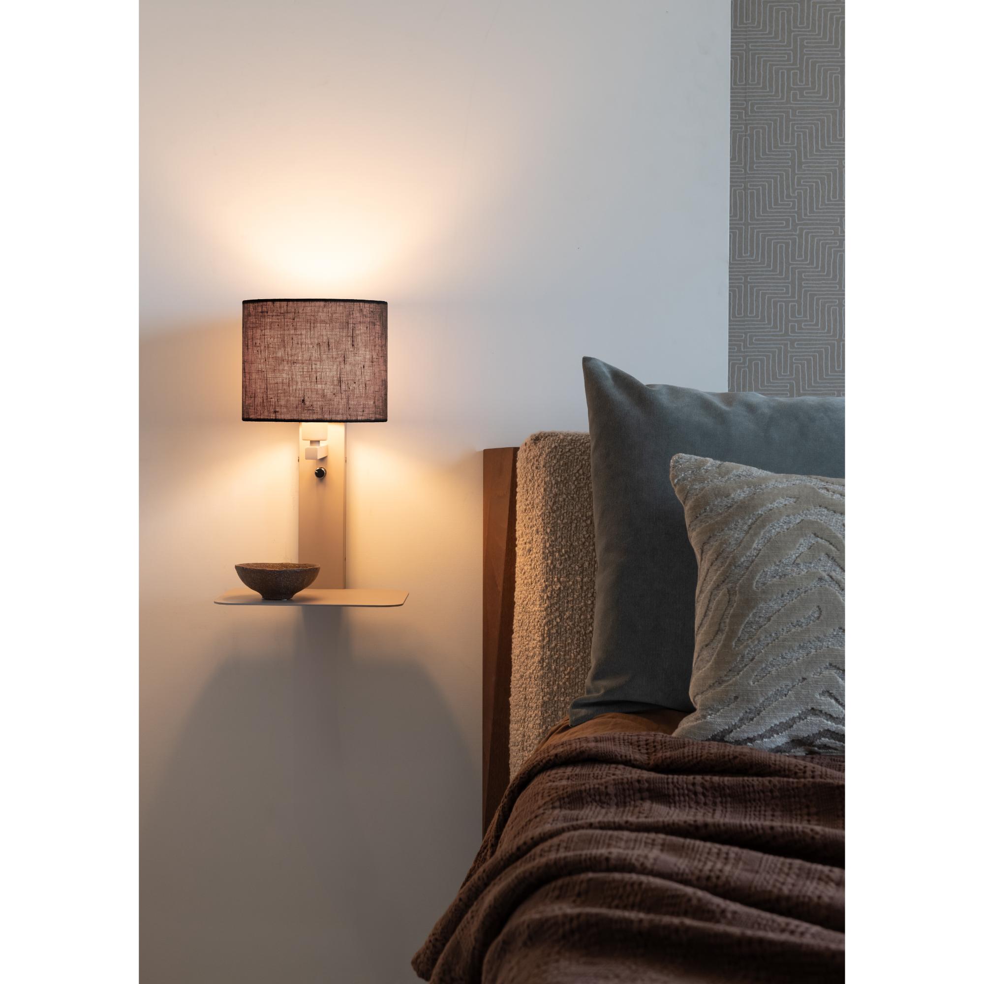 it's about RoMi Florence Wandlamp H 42 cm - Bruin / Zwart