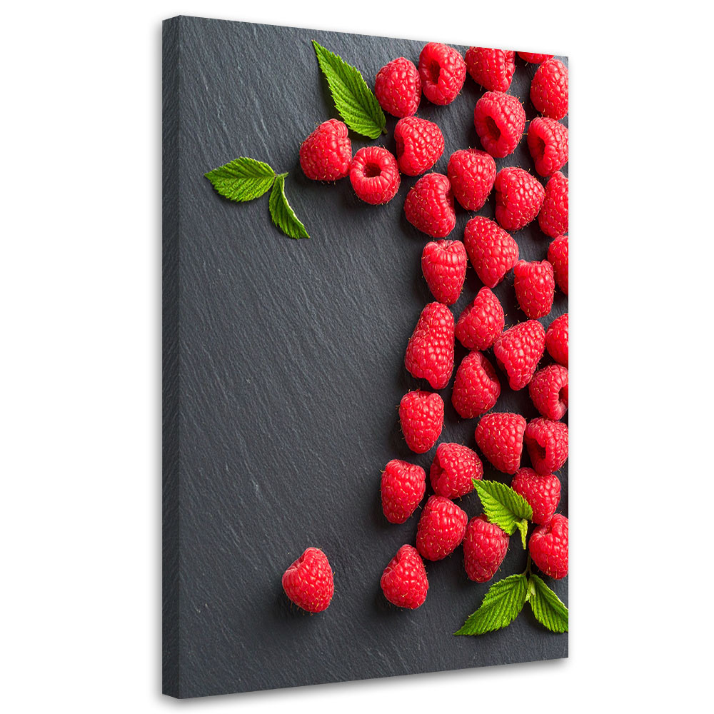 Obraz do kuchni baru restauracji, Maliny owoce 20x30