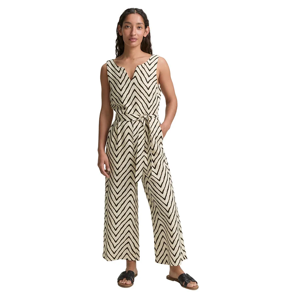 Tom Tailor Linen Slit sleeveless jumpsuit