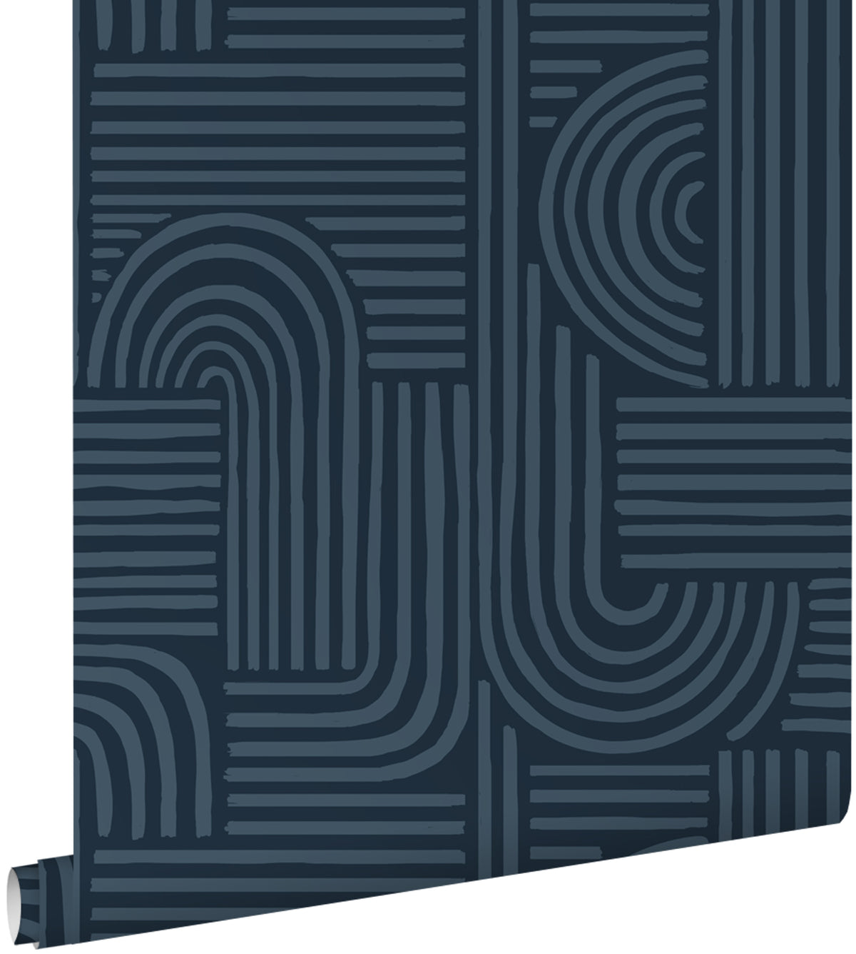 ESTAhome behang grafisch 3D motief donkerblauw - 53 cm x 10.05 m - 139939