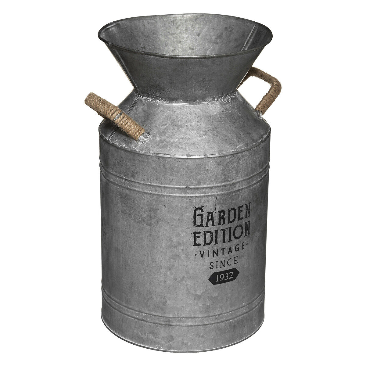 Leiteira decorativa GARDEN EDITION cinza em zinco 37cm