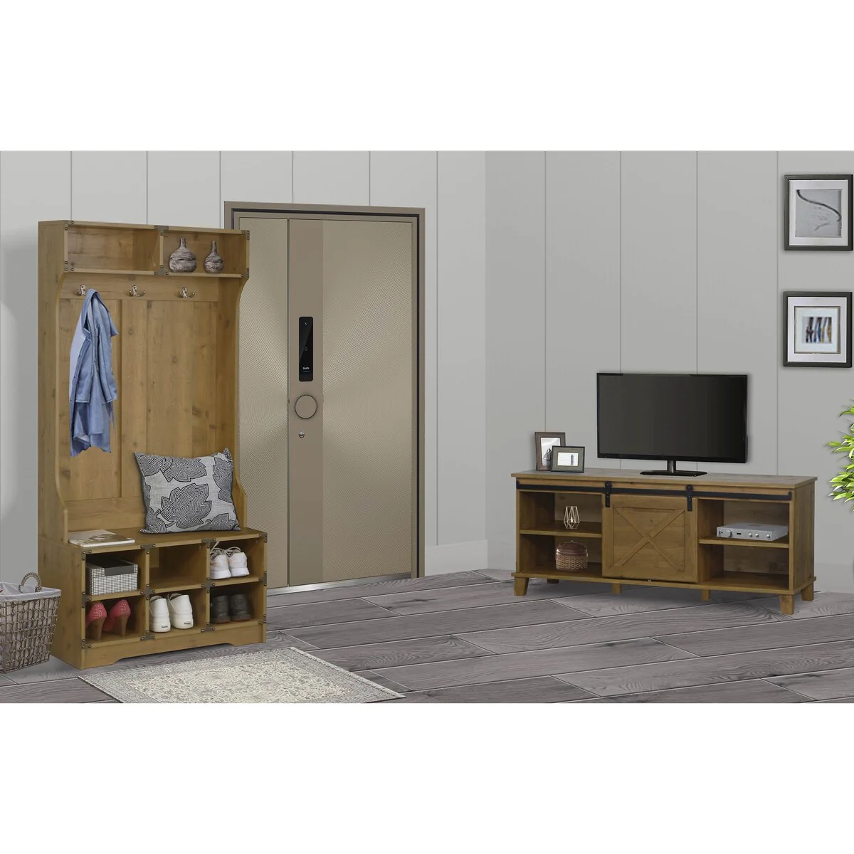 Austin Hall Tree and Shoe Bench