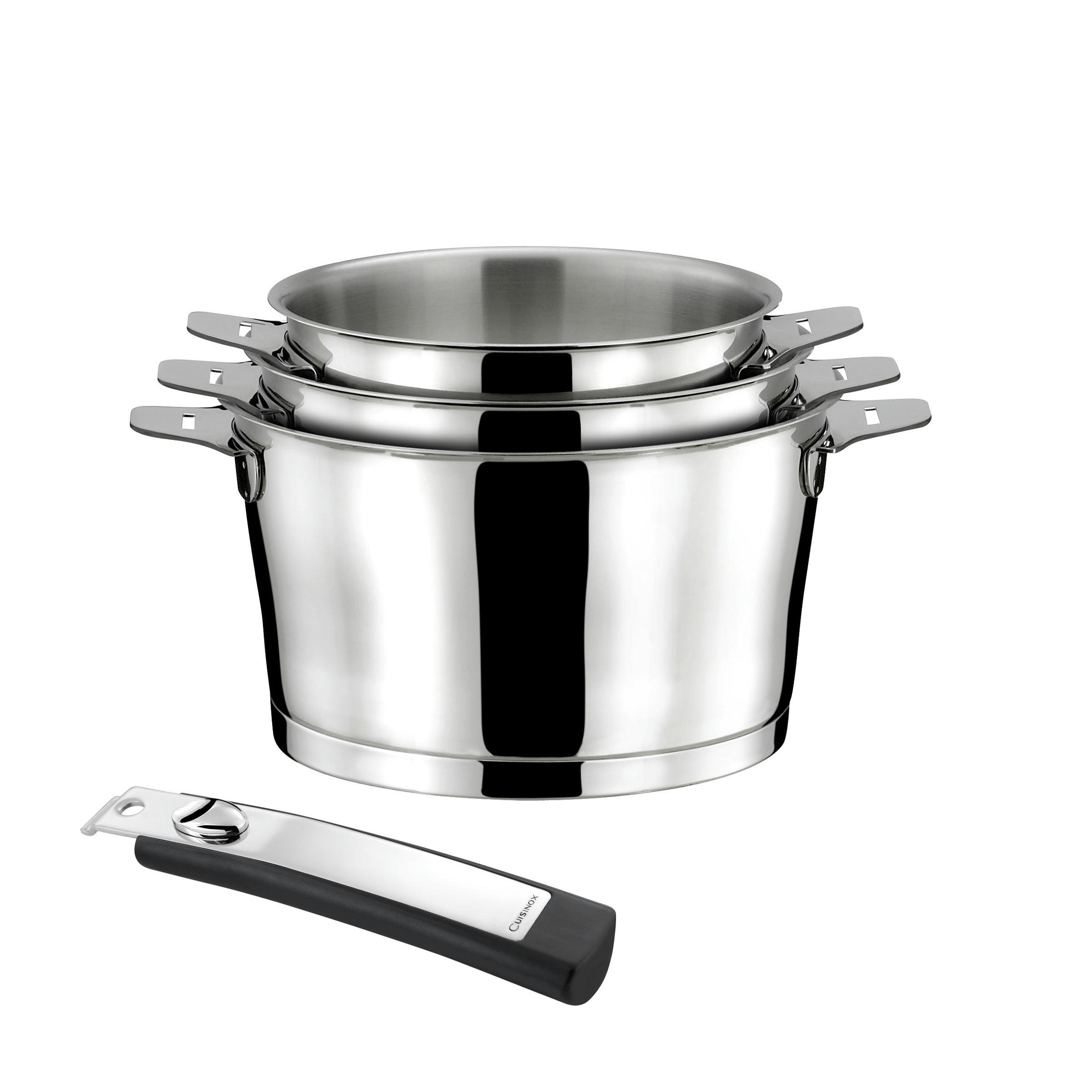 ASANA - Série de 3 casseroles 16/18/20cm