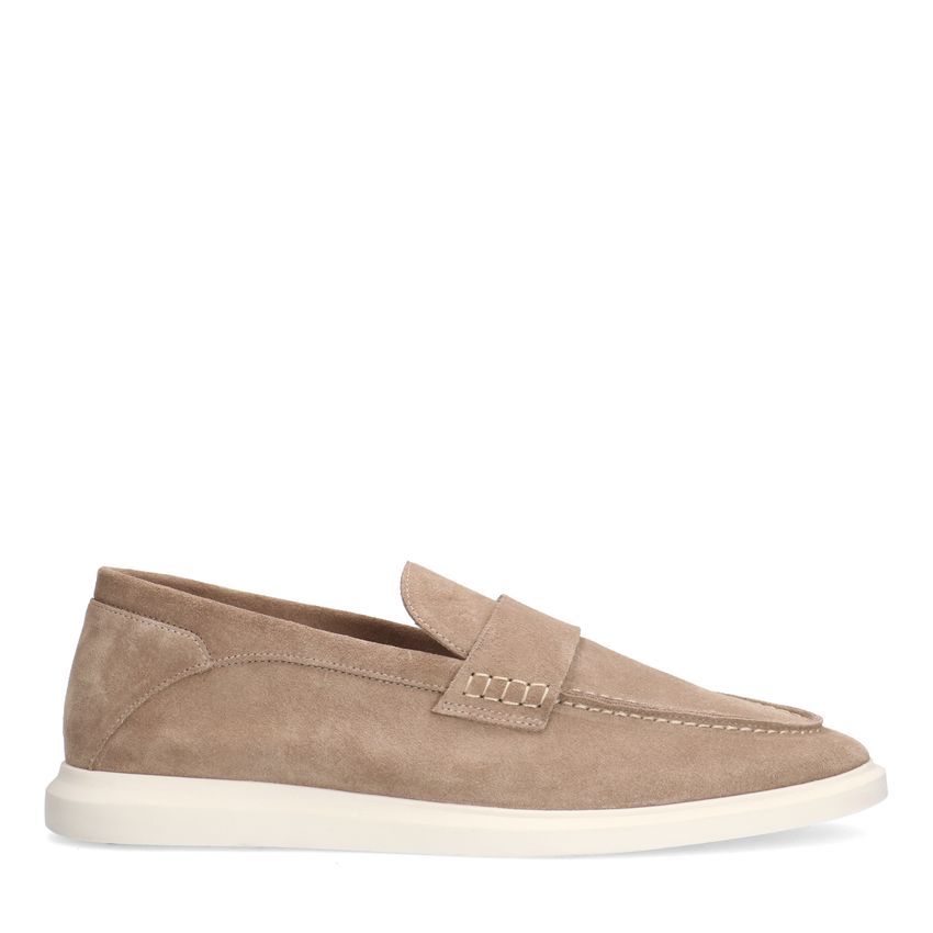 Manfield Beige suède loafers