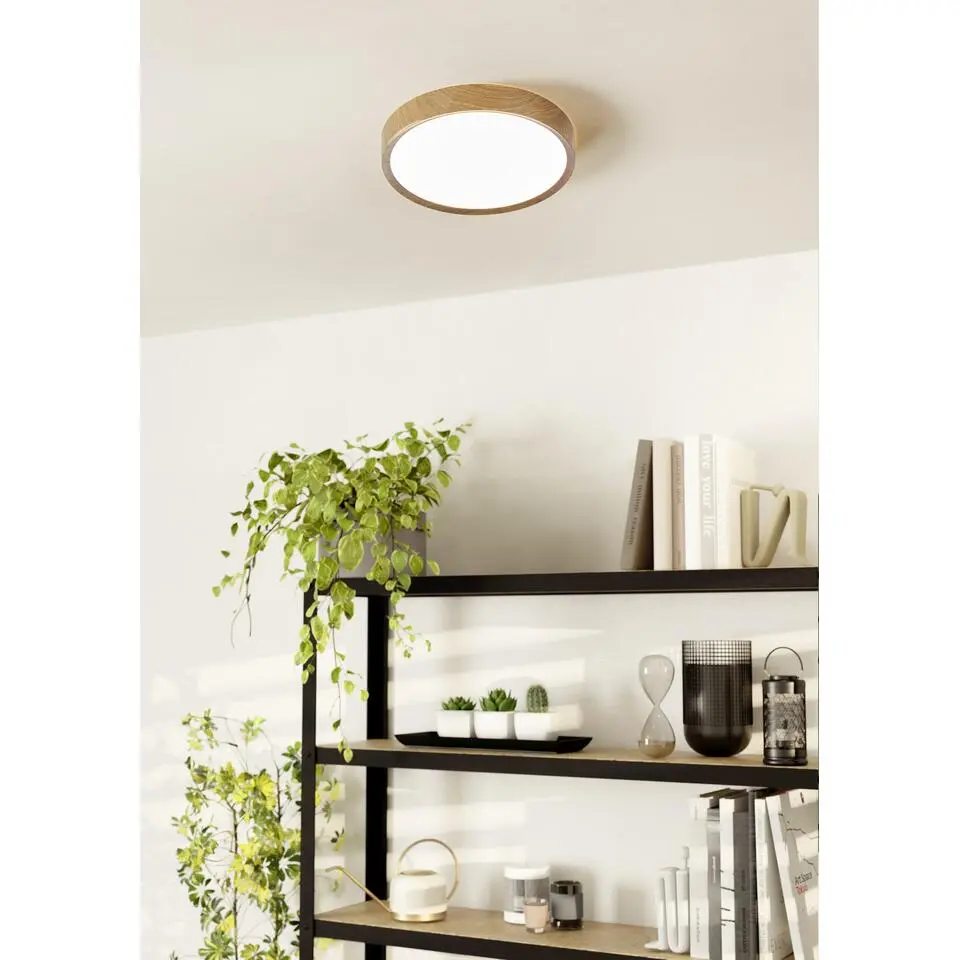 EGLO Musurita Plafondlamp - LED - &Oslash; 34 cm - Bruin