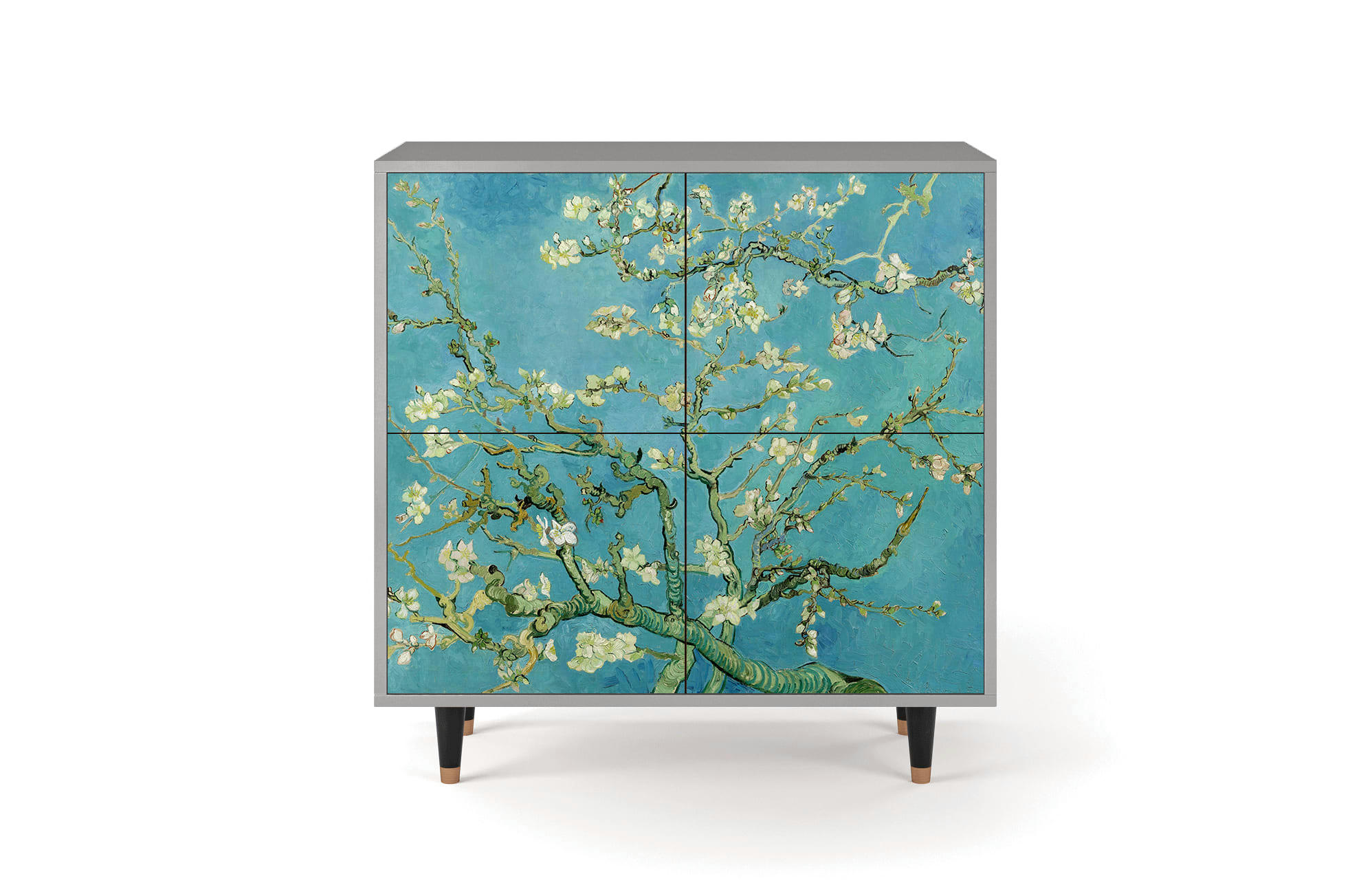 ALMOND BLOSSOM BY VAN GOGH - Buffet  bleu 4 portes L 94 cm