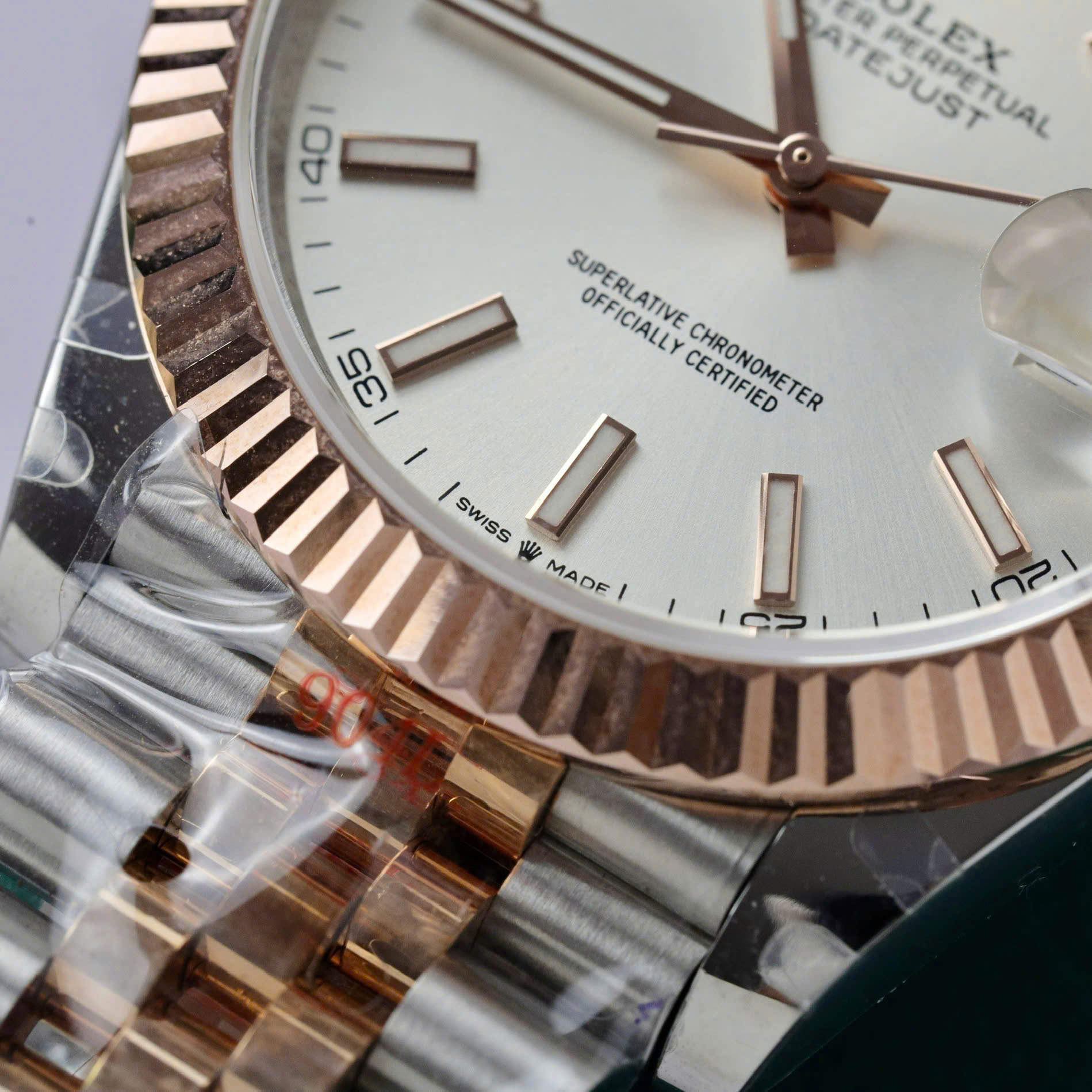 Rolex Datejust SS/RG Plated White Dial 41mm Jub Super Clone