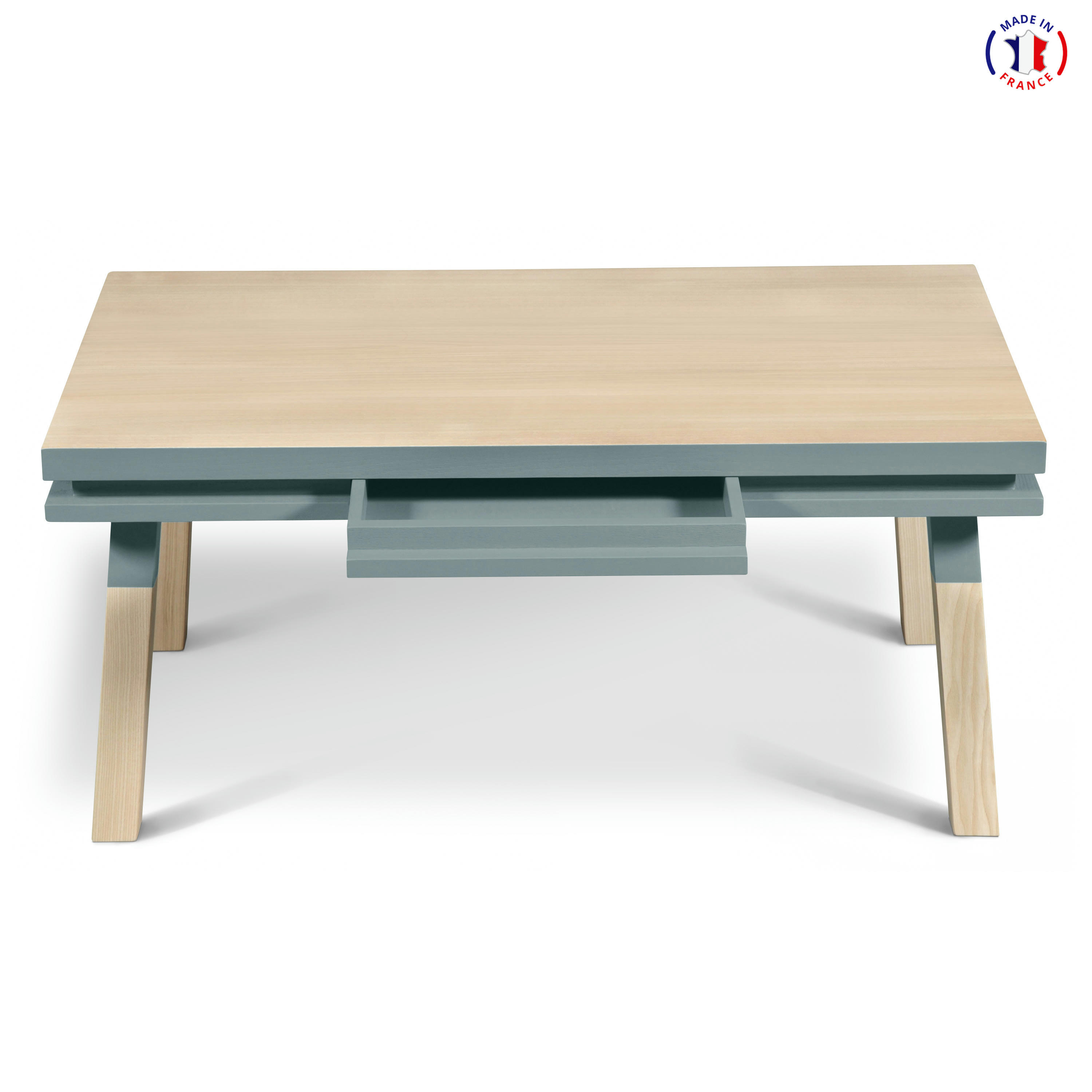 EGEE - Table basse avec tiroir 100 cm, 100% frêne massif