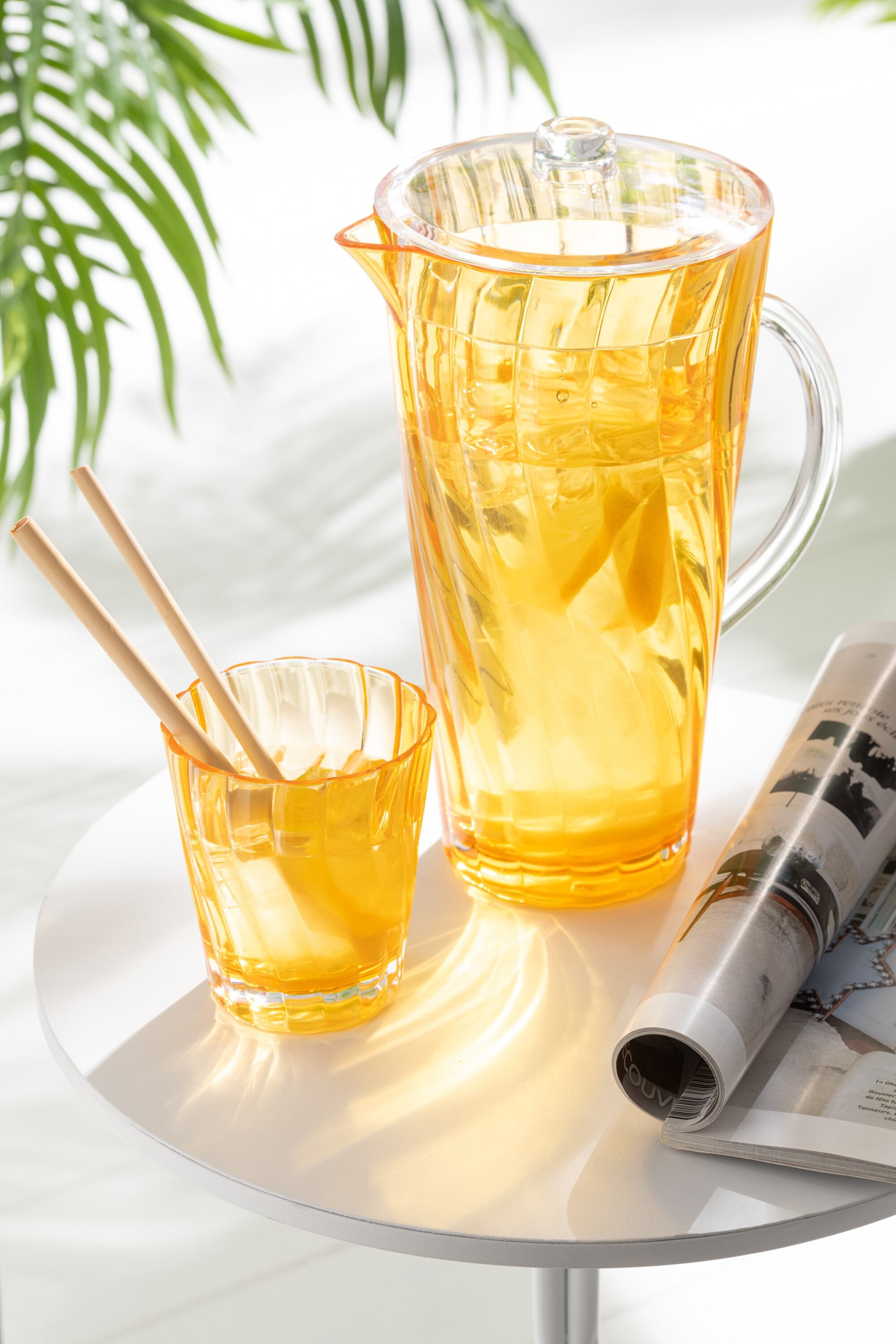 J-Line glas - kunststof - mix - doos van 4