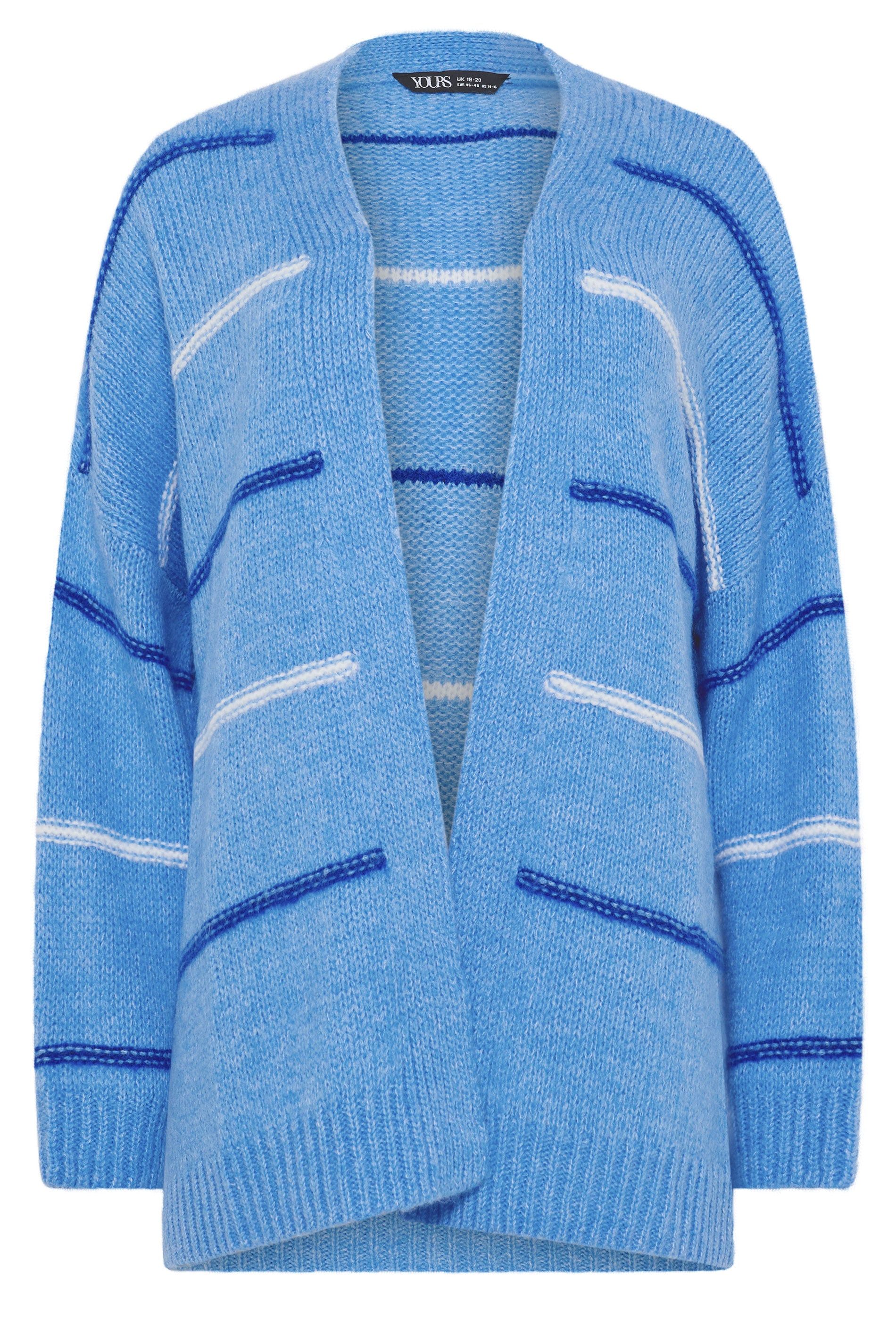 Yours Stripe Print Cardigan