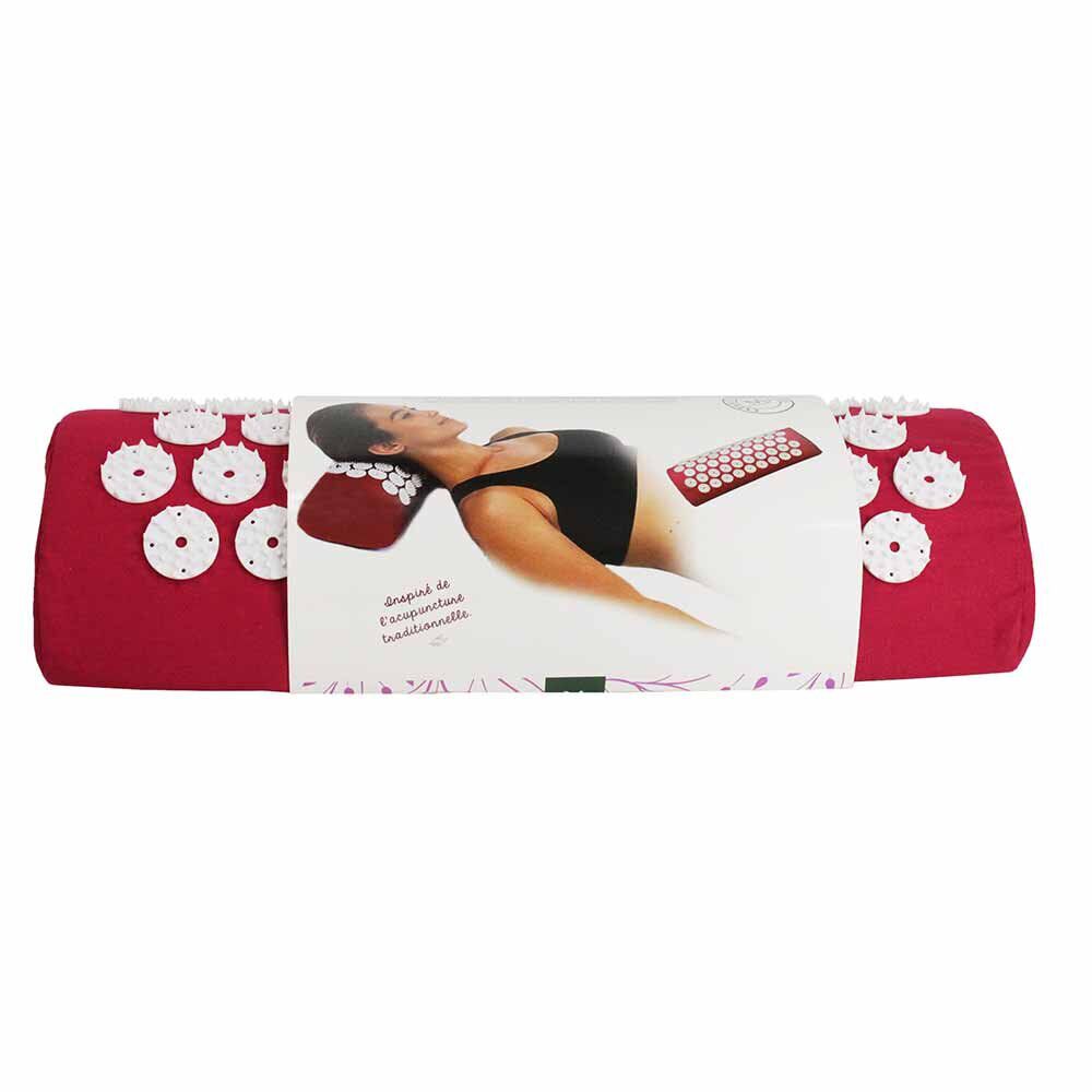 Coussin acupression rouge et blanc