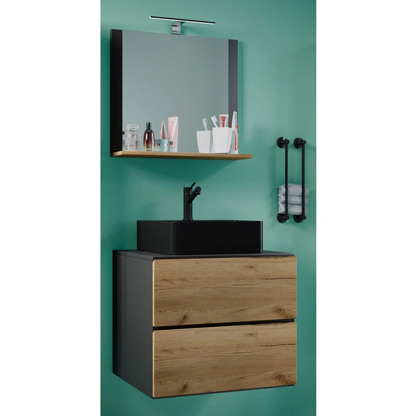 Waschplatz-Set »Lendas«, 3-tlg., 60 cm, anthrazit