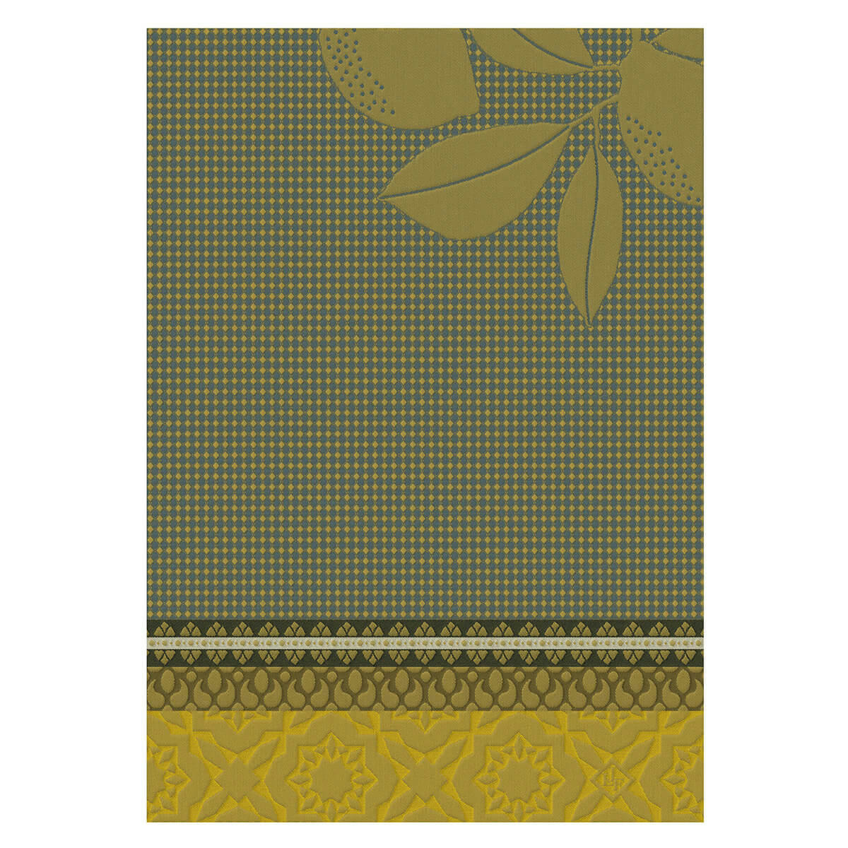 SOUS LES CITRONNIERS - Essuie-mains en coton jaune 54 x 38