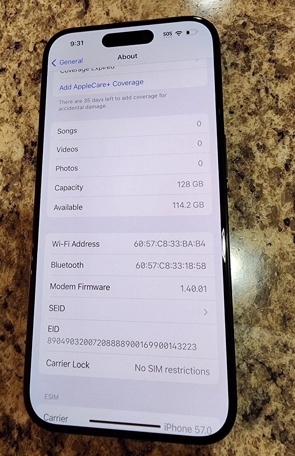 Apple iPhone 15 Pro - 128 GB - Blue Titanium Excellent Unlocked