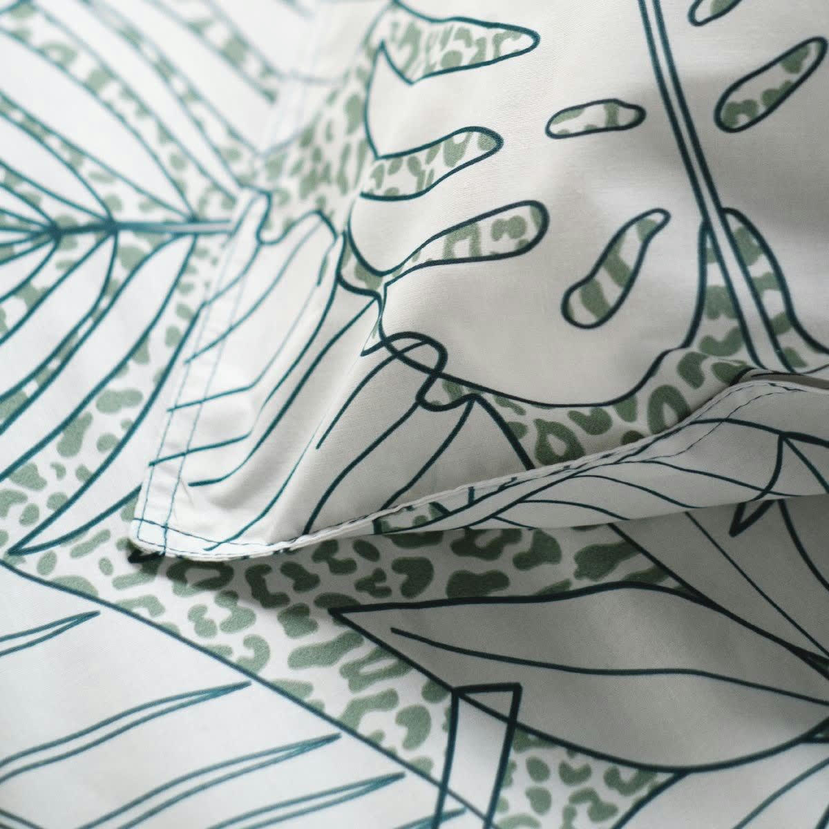 SUNSHINE LAURA - Parure de lit 2 personnes imprimé en coton blanc 240x260