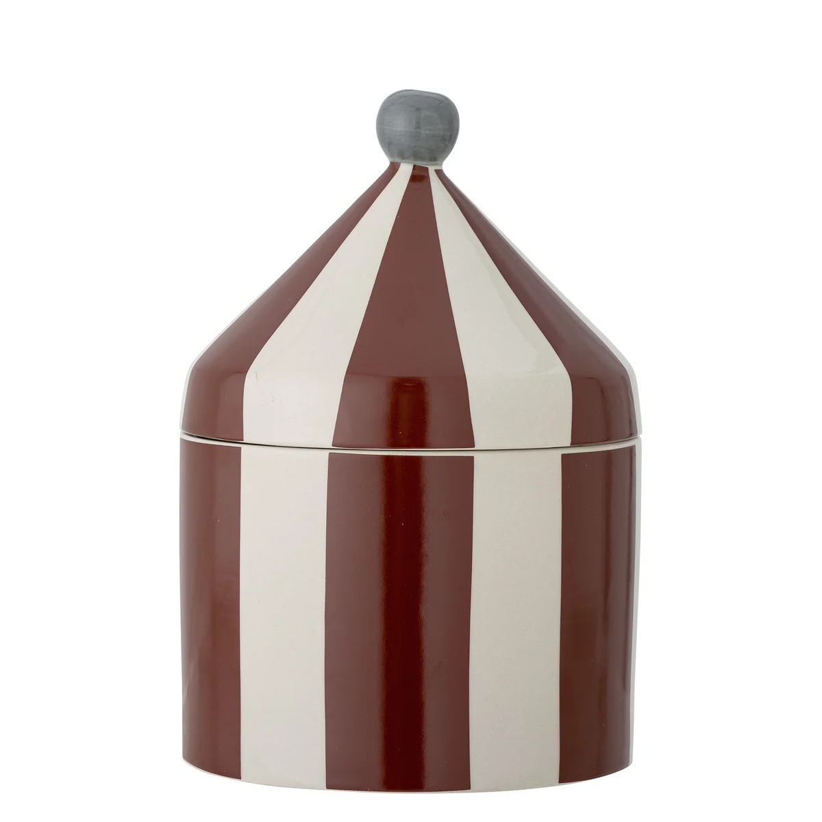 Bloomingville - Mini Cimmi Aufbewahrungsbox mit Deckel, Ø 15,5 cm, rot / weiß