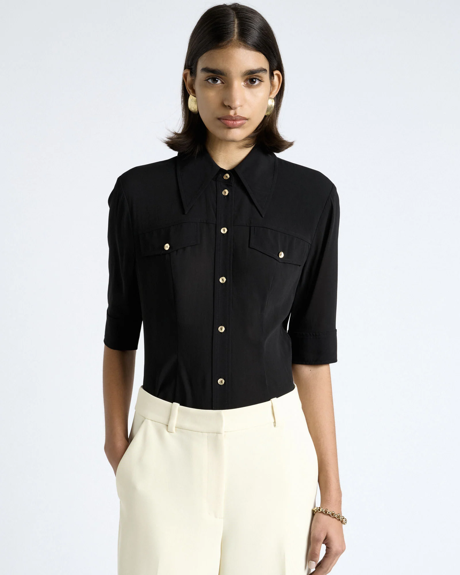 Short Sleeve Fitted Shirt