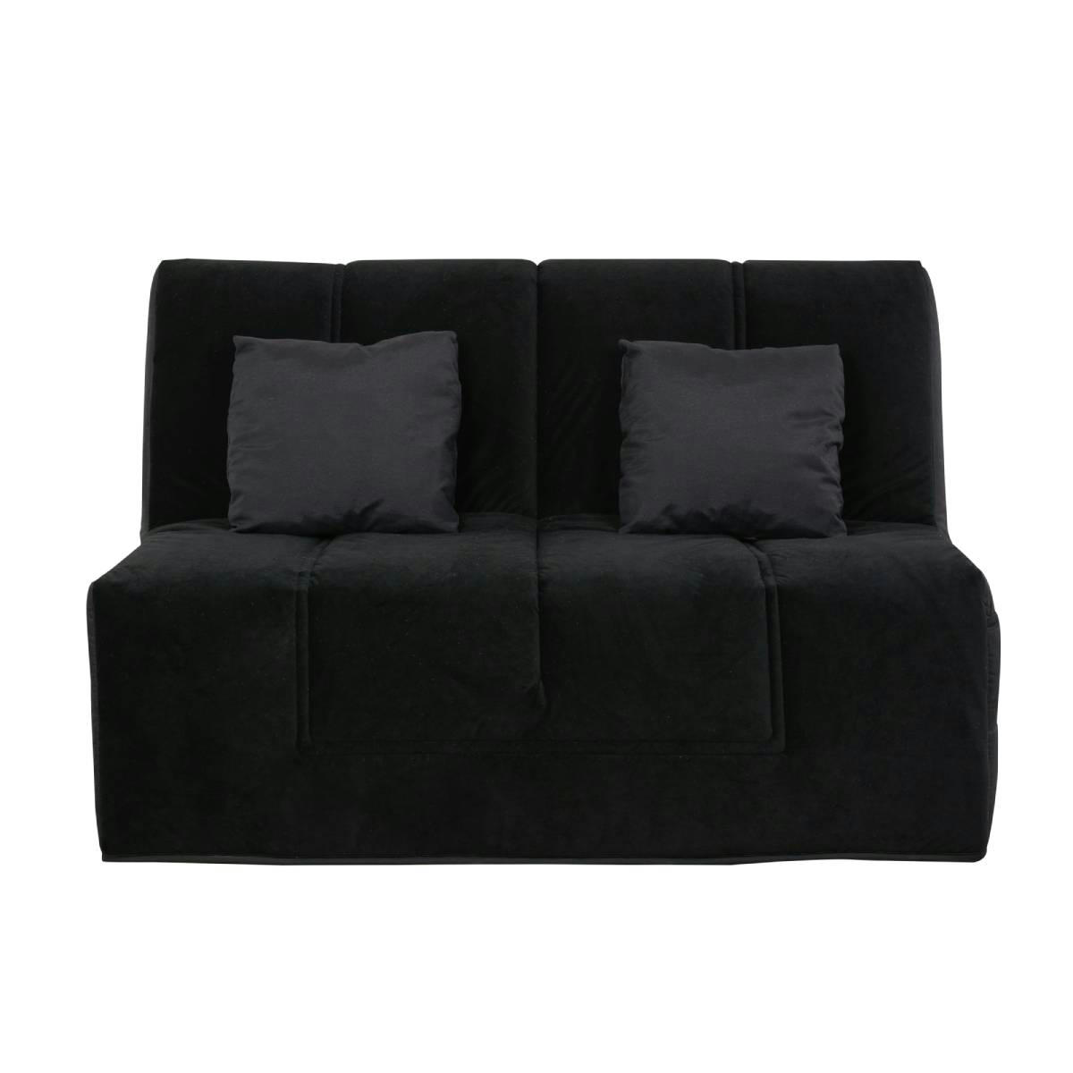 LOS ANGELES - Banquette BZ LOS ANGELES 140x190, matelas Dunlopillo, angel noir