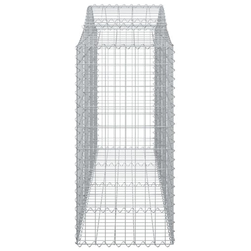 NNEVL Arched Gabion Baskets 2 pcs 200x50x120/140 cm Galvanised Iron