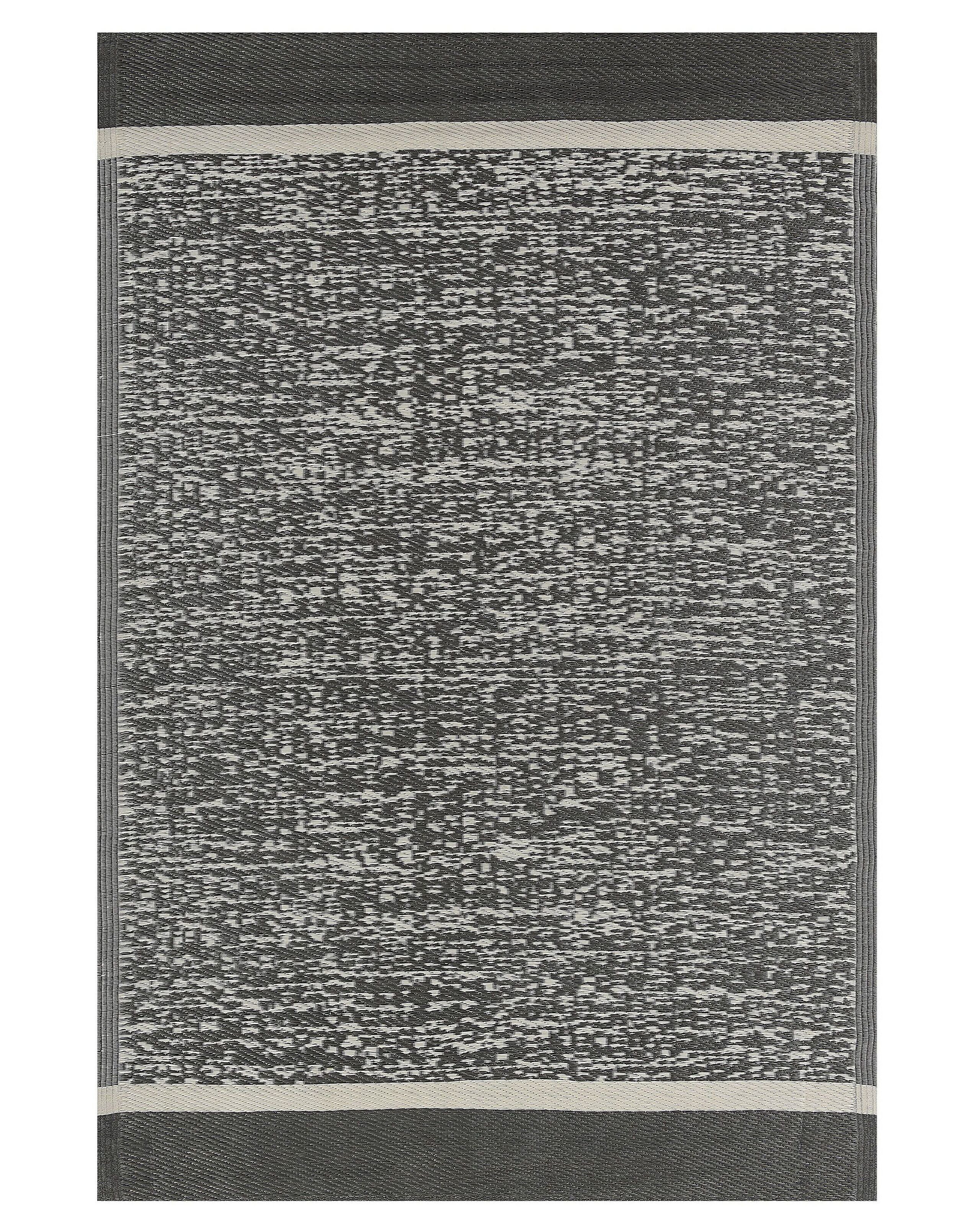 Dywan na taras 120x180 cm czarno-biały
