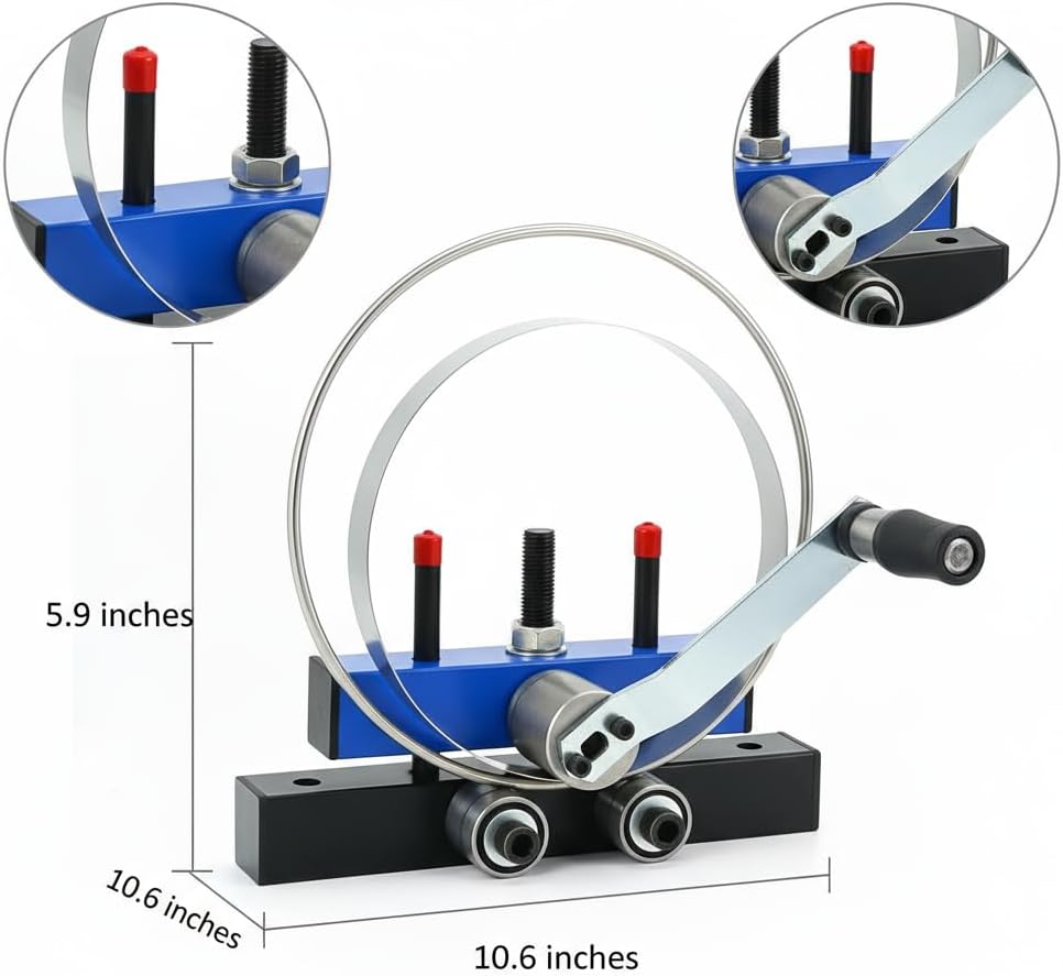 Manual Roller Bender For Steel Plate and Sheet Metal - Tube Bender, Rebar Bender, Fender Roller Tool, Screen Roller Tool, Rolling Machine - Ideal for Industrial, DIY, and Home Decoration Projects