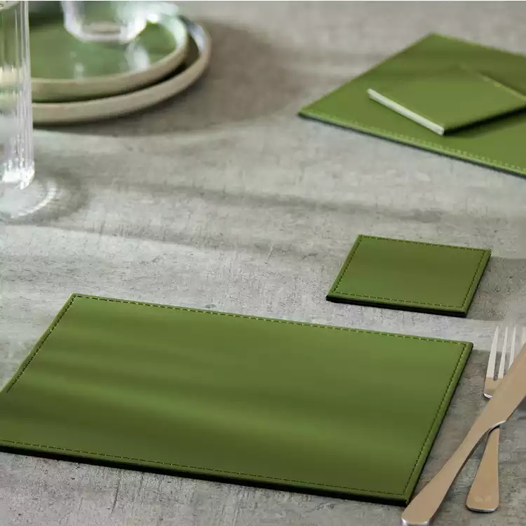 Habitat Faux Leather Set of 4 Placemats and Coasters