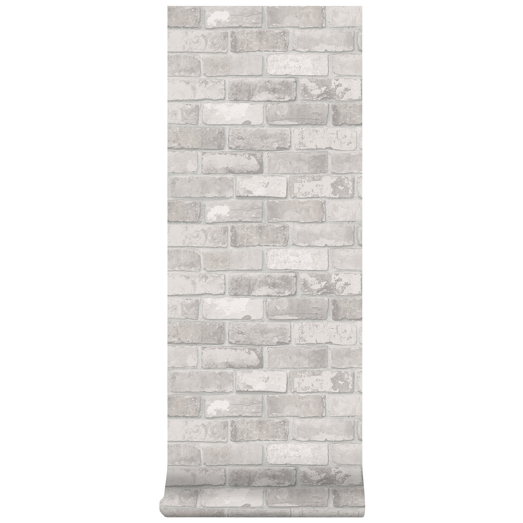 vtwonen Vliesbehang - Bricks Light Grey - Lichtgrijs - 10mx53cm