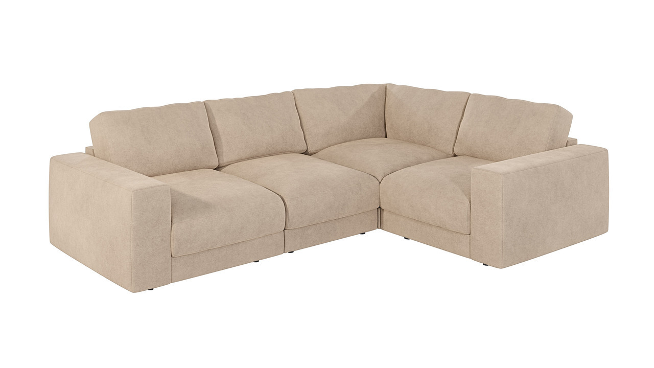 Ropez Mystic narożnik prawy 258x188 cm mikrofibra kremowy