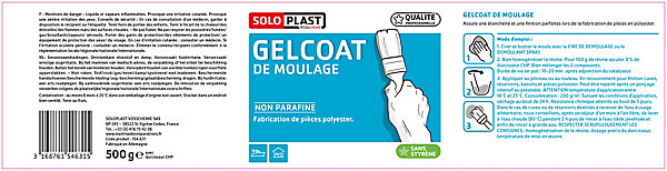 Gel coat de moulage Soloplast blanc 500g
