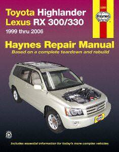 Toyota Highlander and Lexus RX300/330 1999 thru 2006 Haynes Repair Manual, 92081