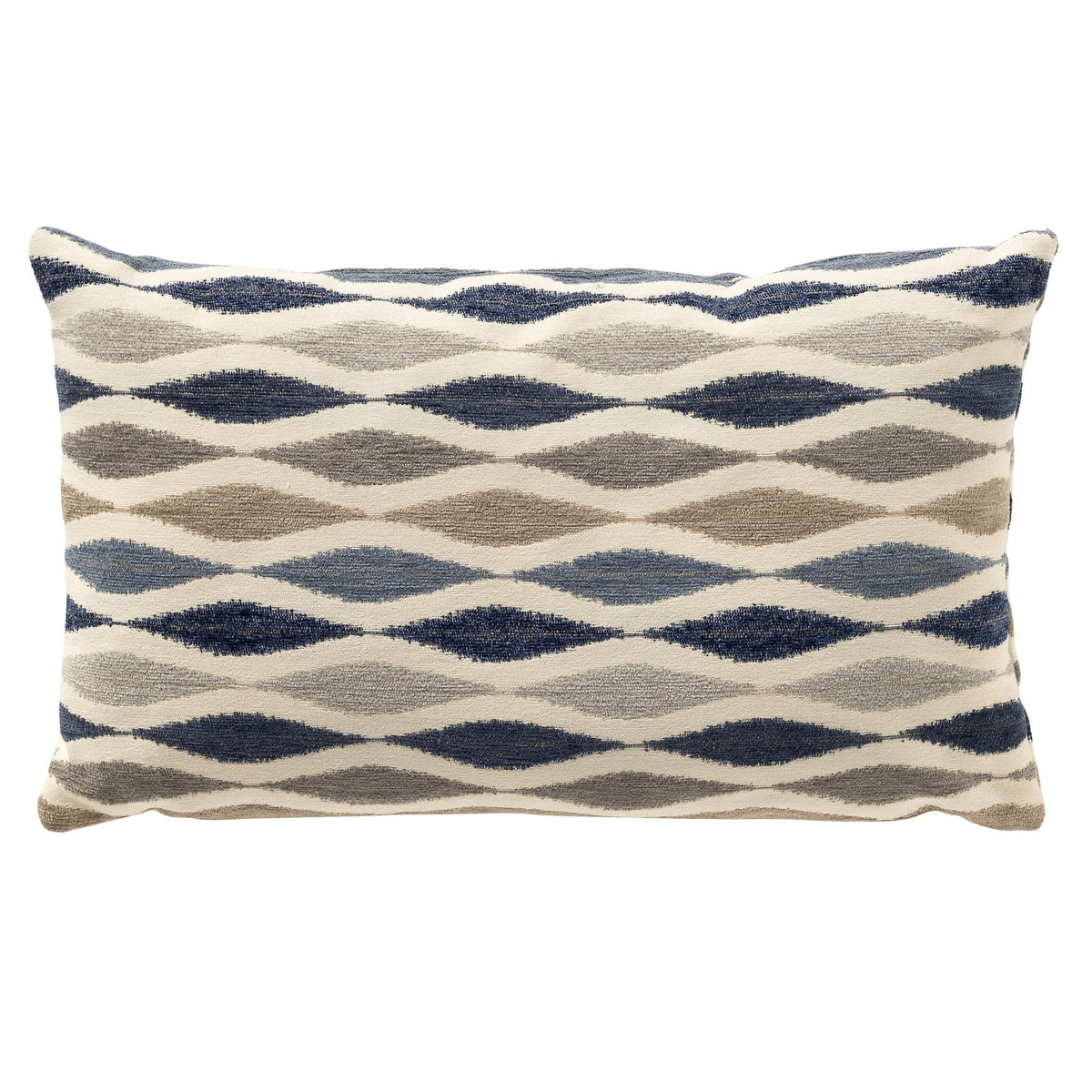 TULA - sierkussen 30x50 cm - golvend patroon - Dark Denim - multicolour