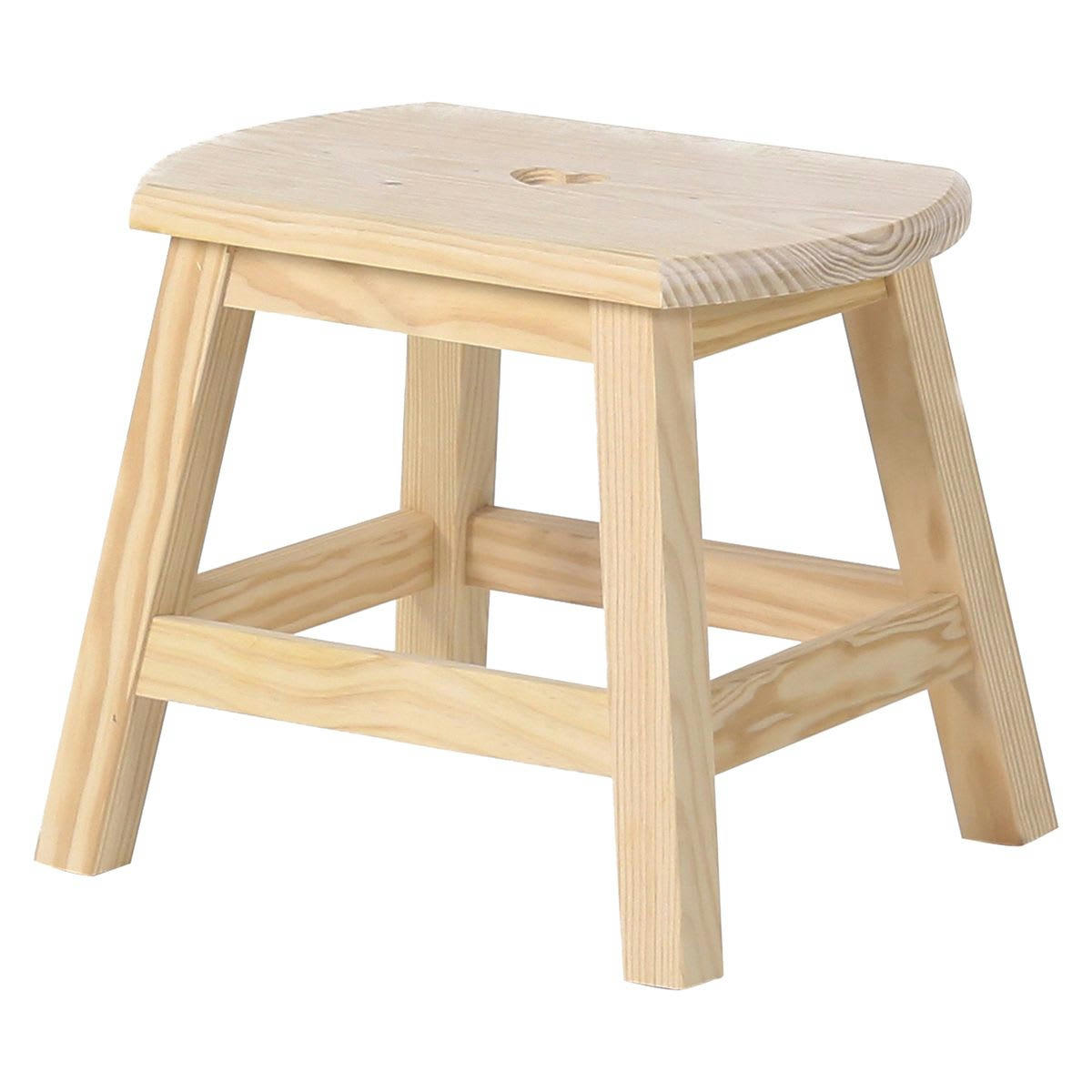 REGION - Tabouret repose-pieds carré pin brut