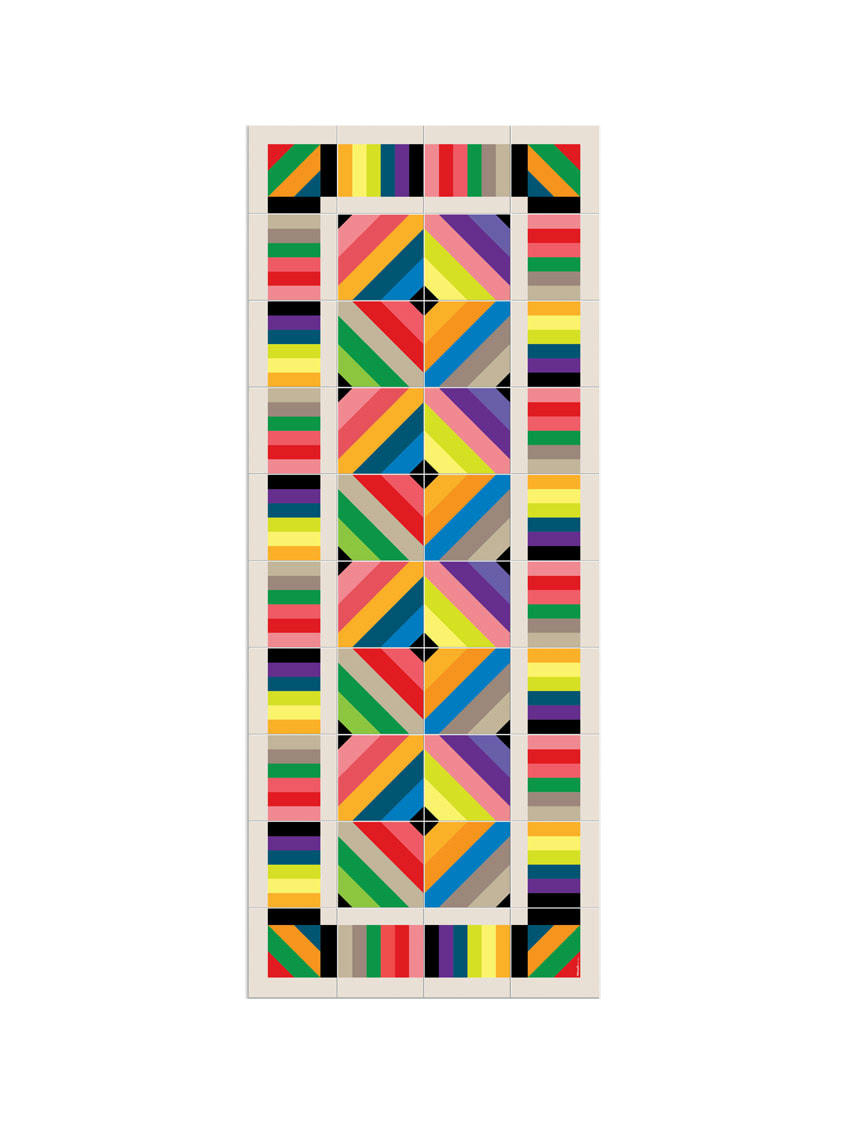 CONTEMPORAIN - Tapis en vinyle Tamarit multicouleur 80x200