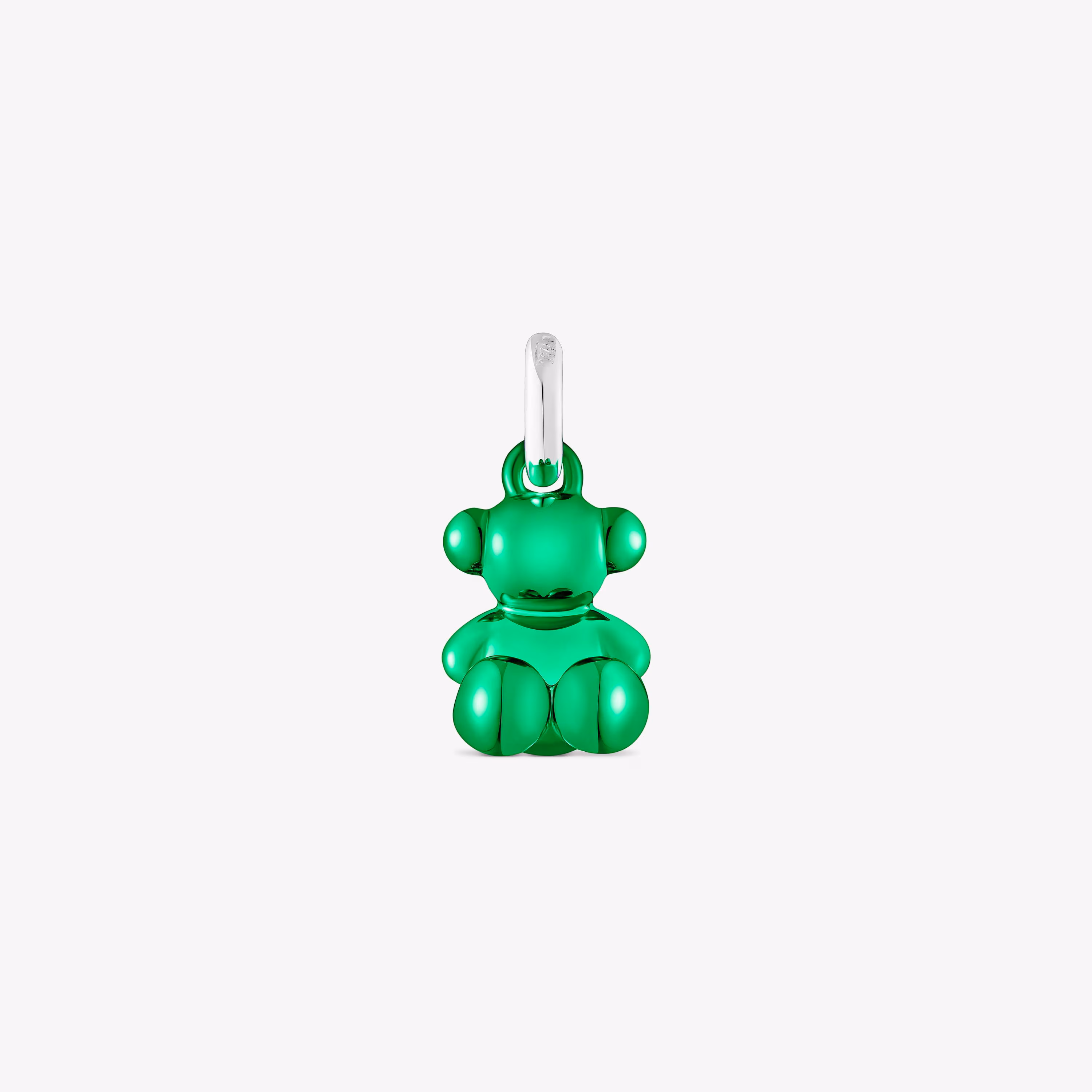 Colgante oso pequeño de acero en color verde Bold Bear