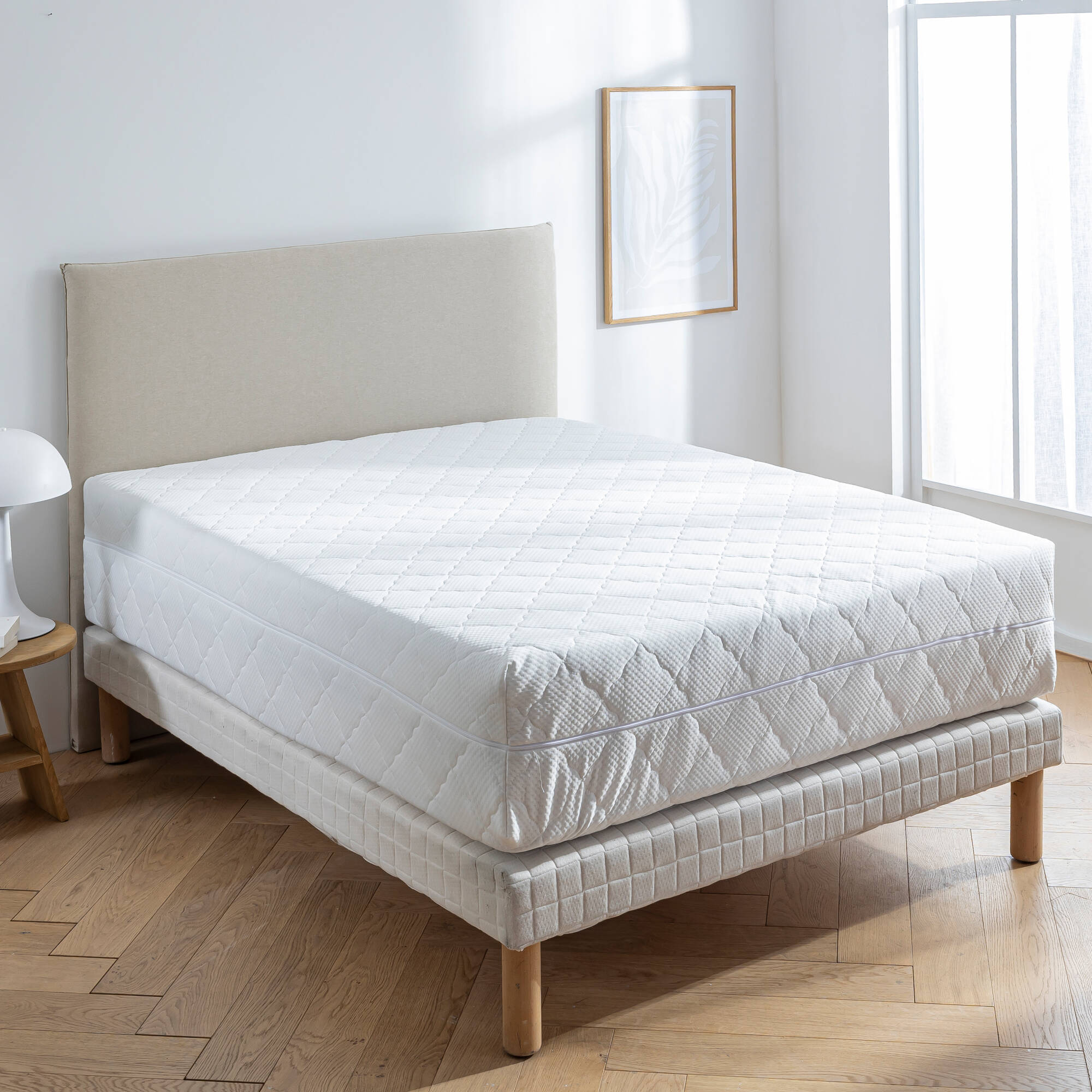 Housse matelas matelassée intégrale qualité h&ocirc;tellerie - 20 cm