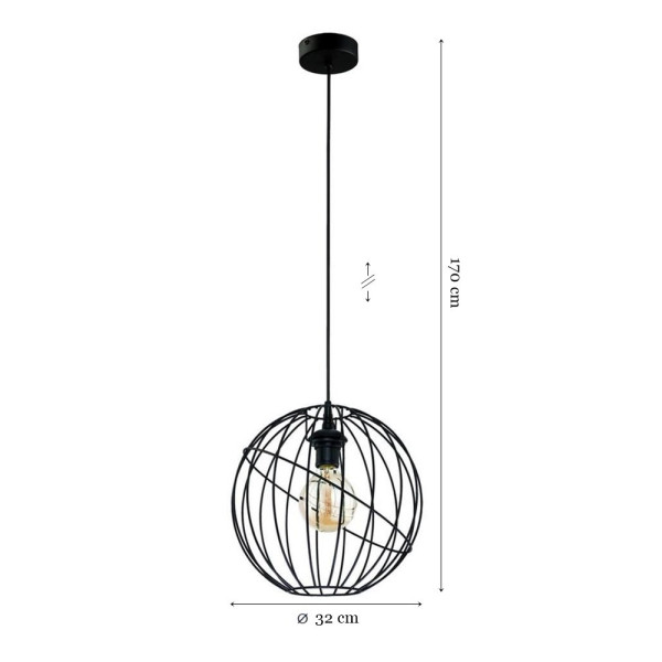Lampa wisząca ORBITA czarny 1626 TK Lighting