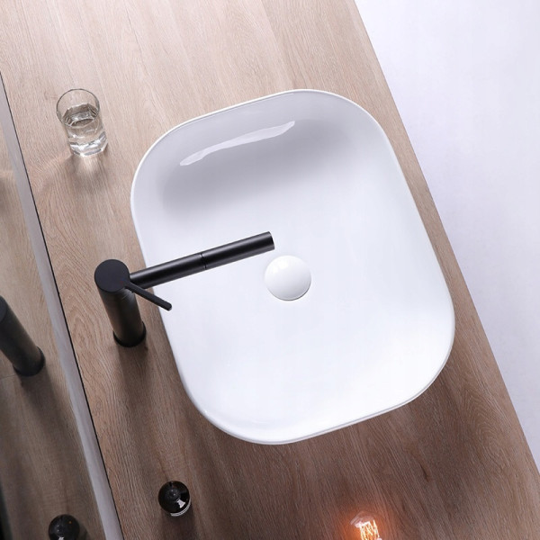 Umywalka Ceramiczna Nablatowa Mona Slim White -Rea
