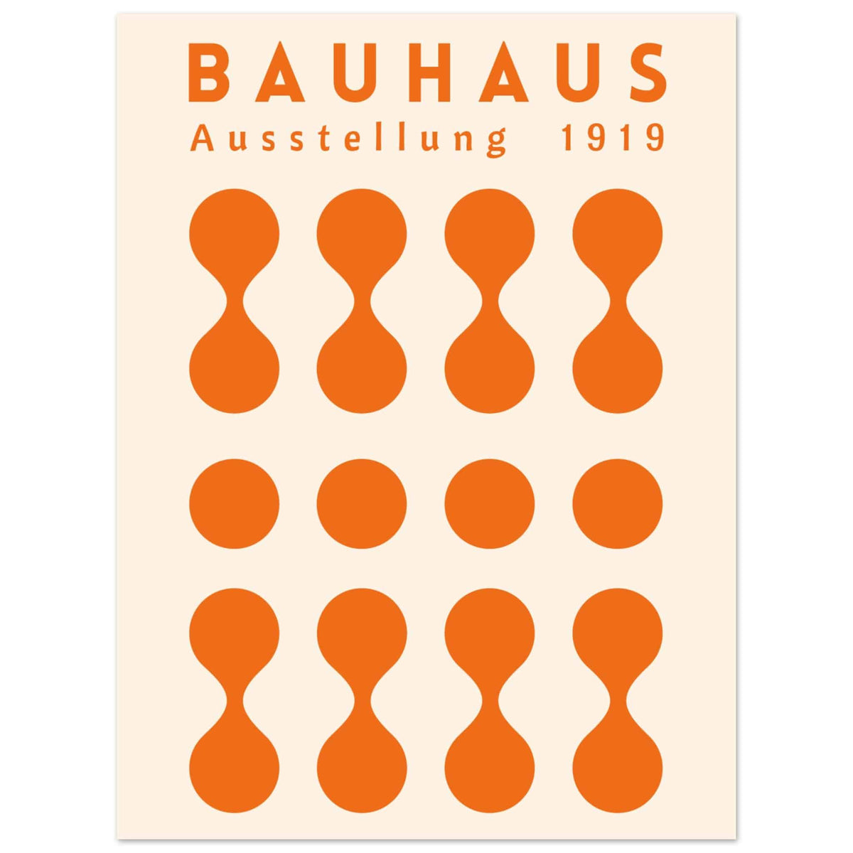 Artfulprints Poster Bauhaus - Ausstellung orange  - 30x40 cm - Oranje