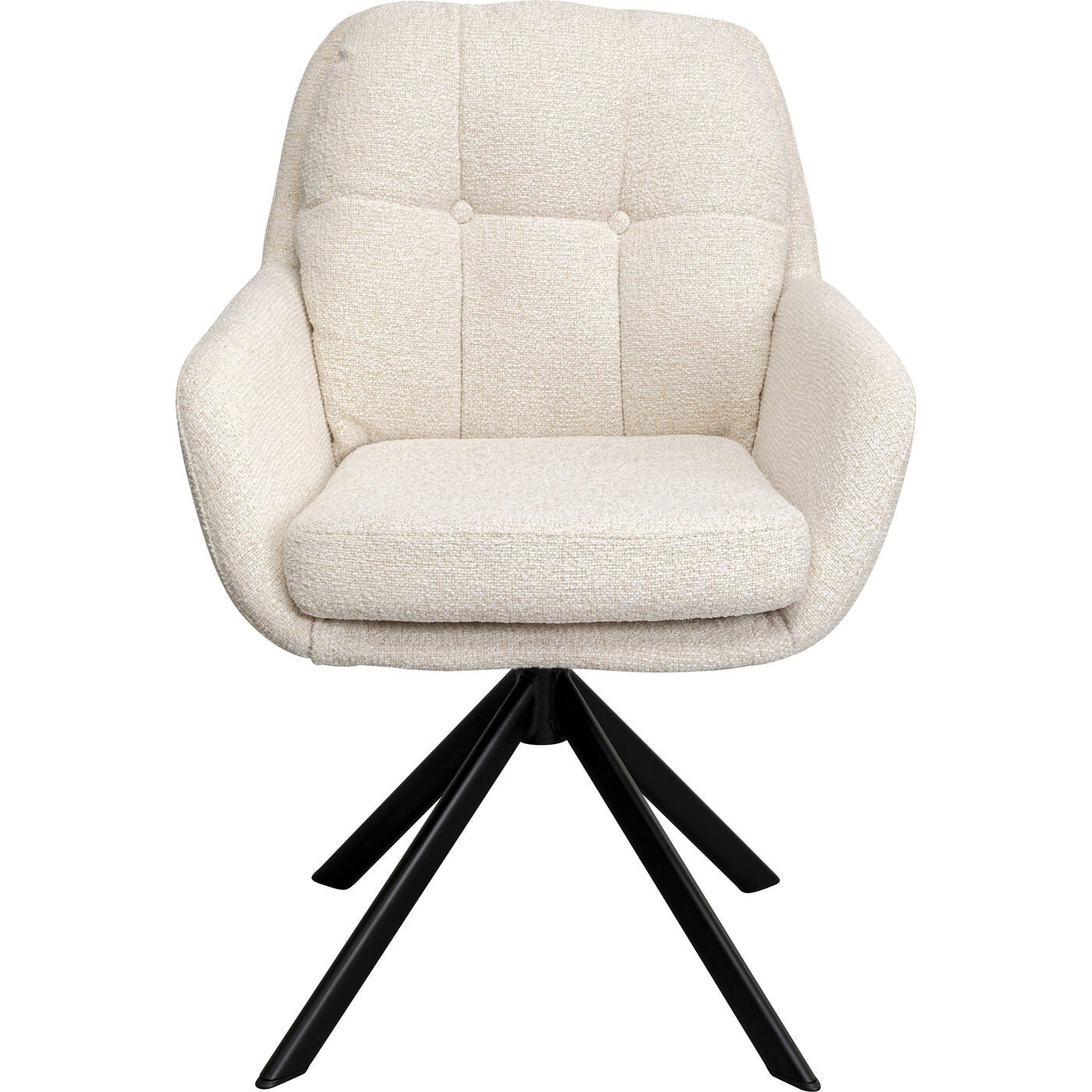 Kare Design Draaistoel met armleuningen Molly creme