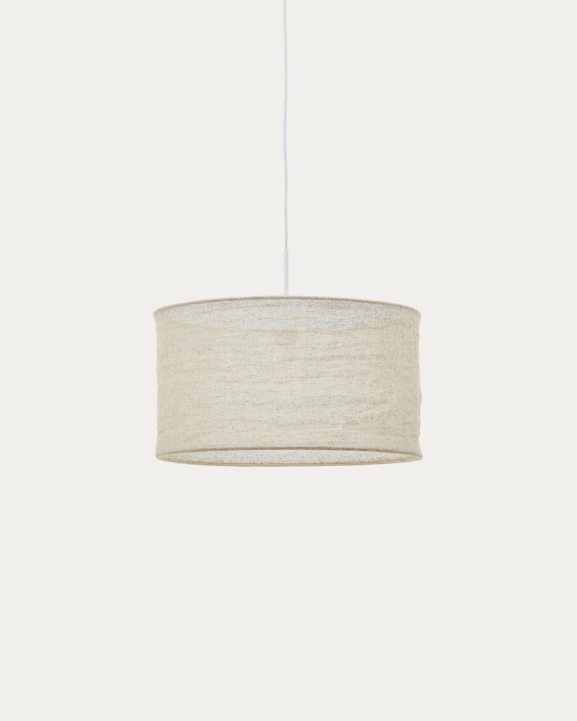 Mariela linen ceiling lamp shade in a beige finish Ø 50 x 30 cm