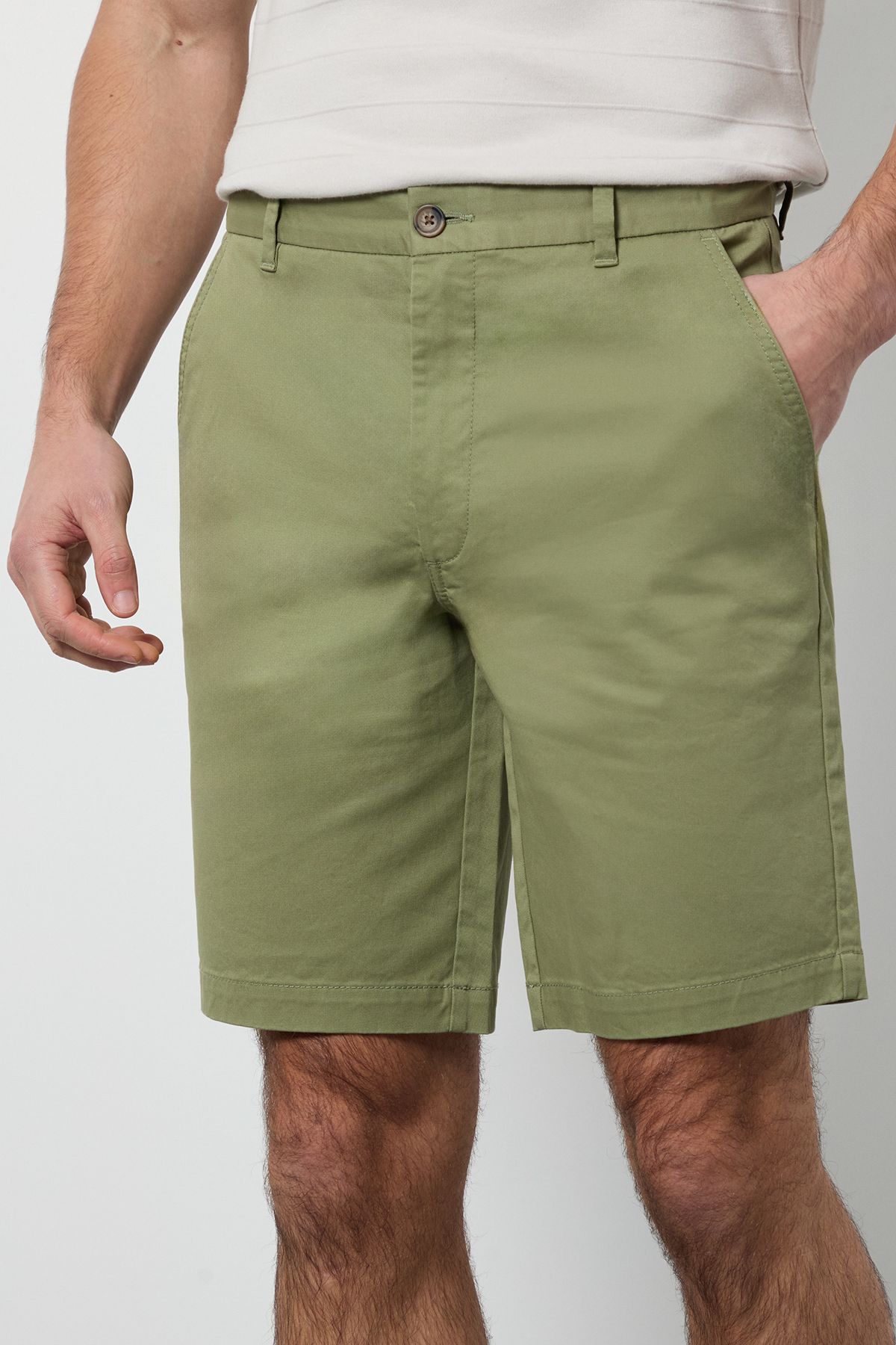Burton Light Green Classic Chino Shorts