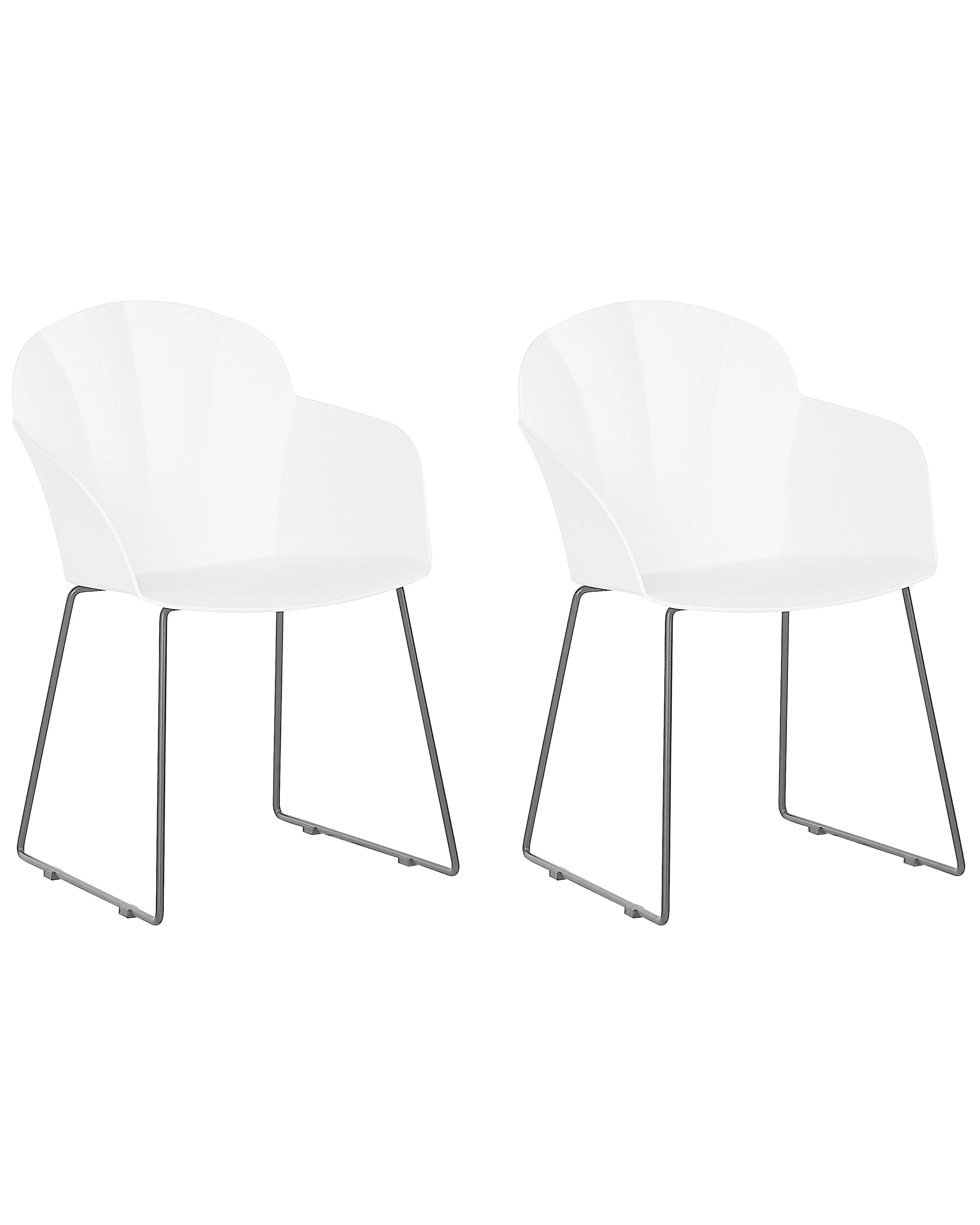 Set of 2 Dining Chairs SYLVA White