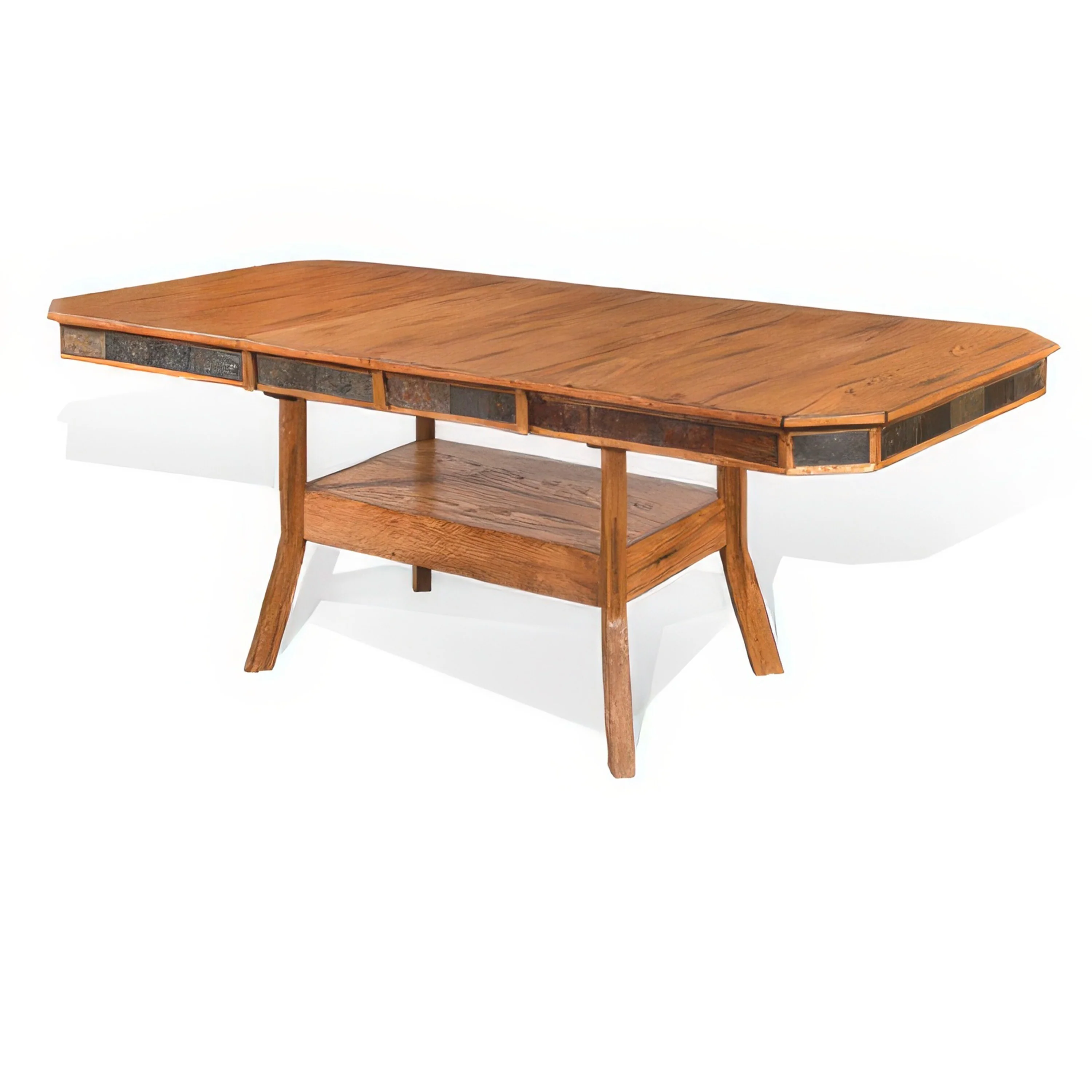 Marv Extendable Dining Table, 60-90 Inch, 2 Butterfly Leaves, Brown