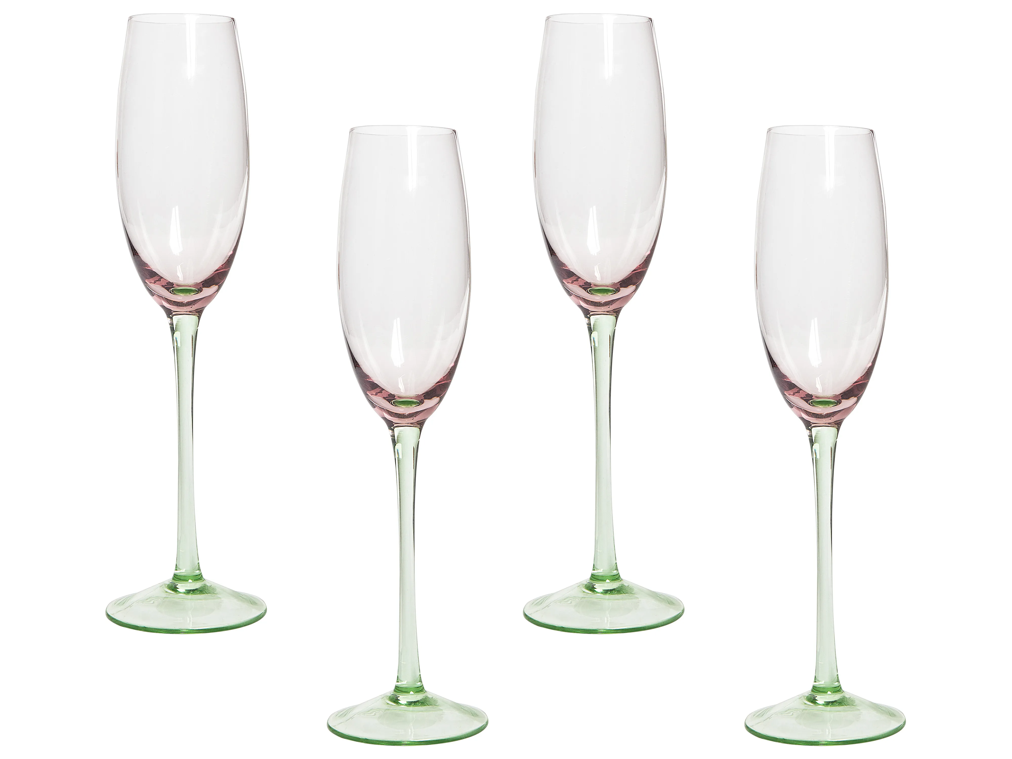 Set of 4 Champagne Flutes DIOPSIDE 200 ml Pink