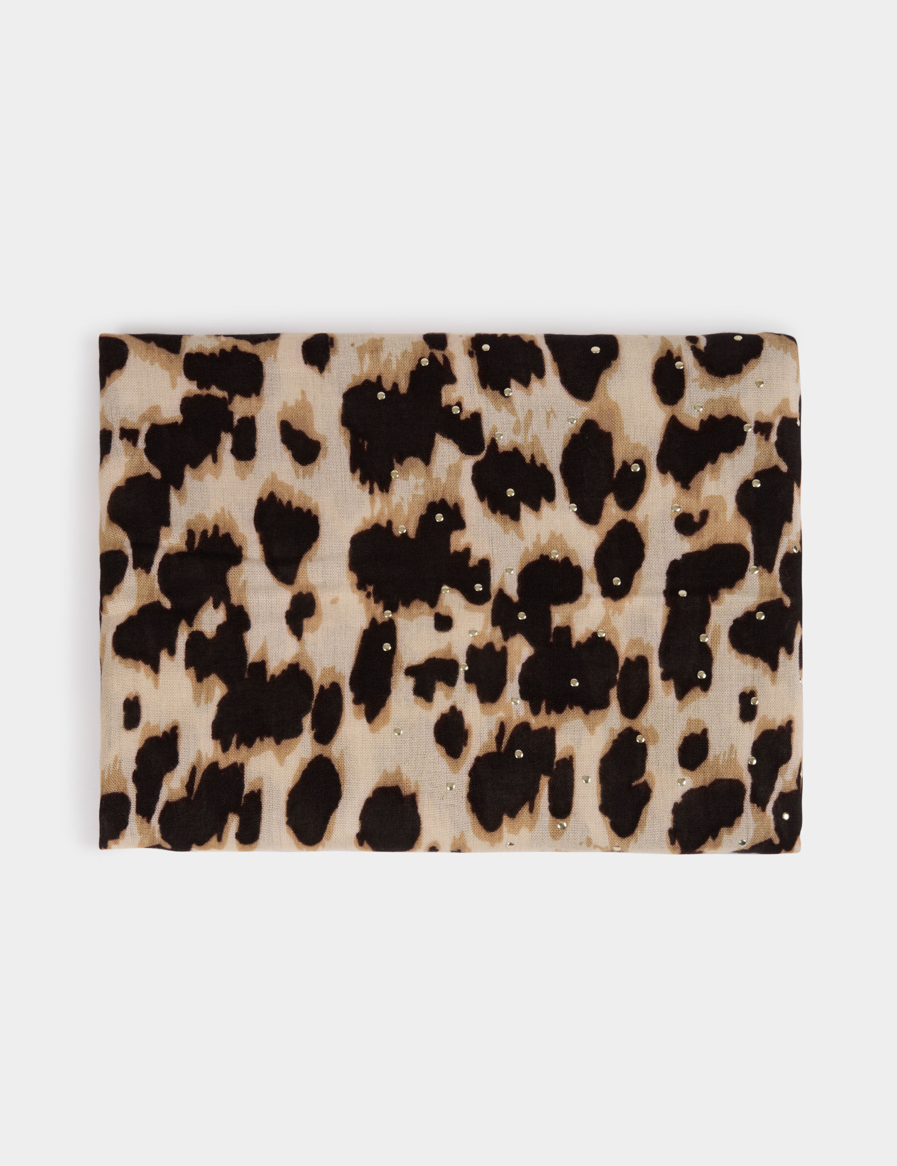 Scarf With Leopard Print Multicolor Women
