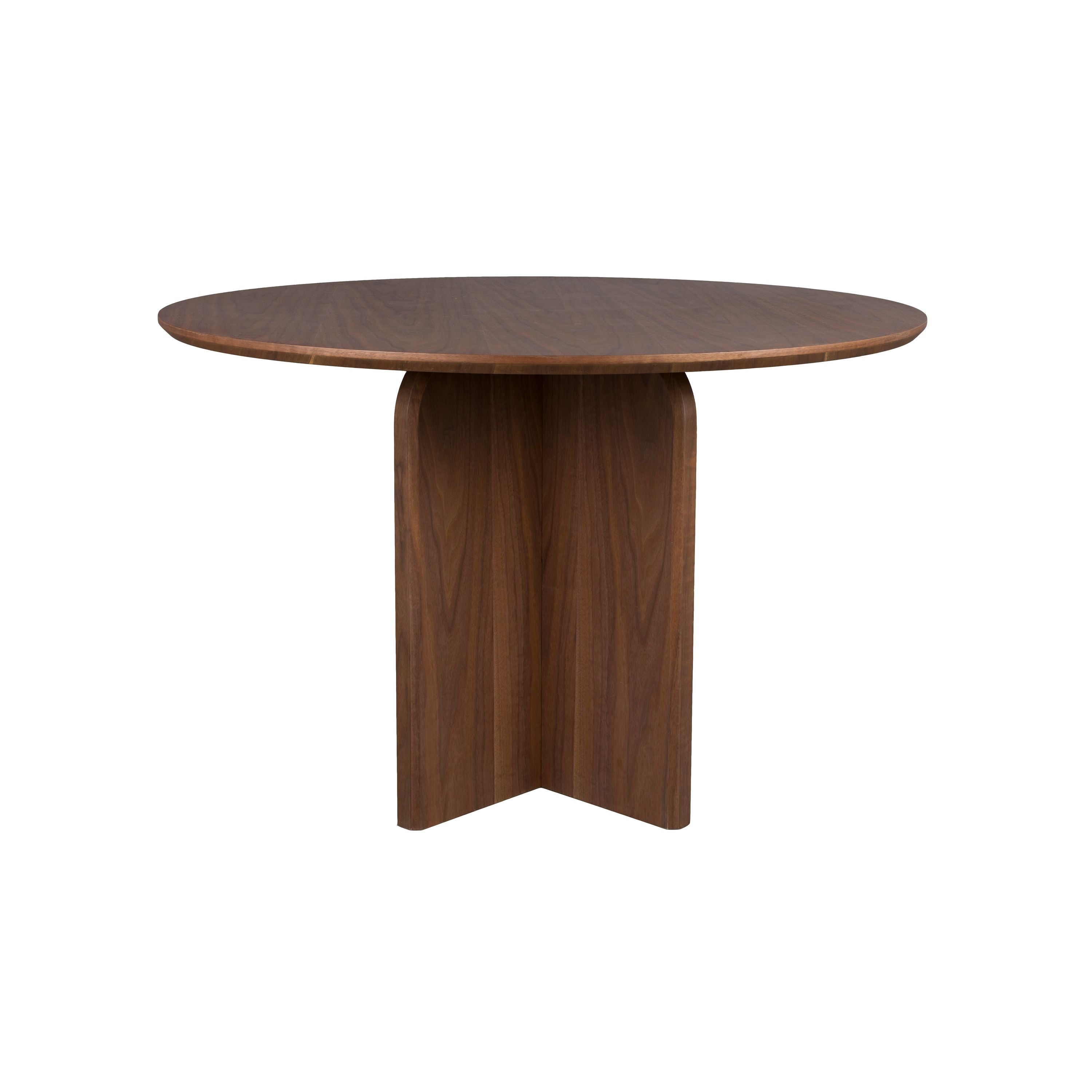 Housecraft Living Laurent Eettafel Rond 120 cm Hout Walnootkleur - Bruin