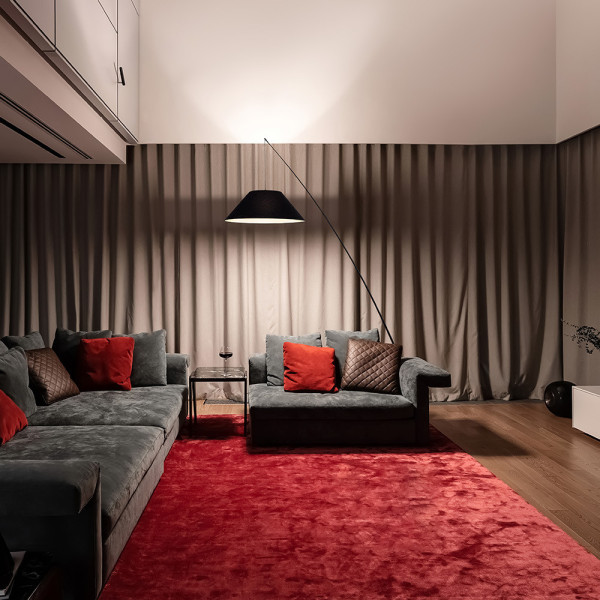 Lampa podłogowa czarna CAMPANULA 1xE27x60W wym:235x55x173cm Maytoni